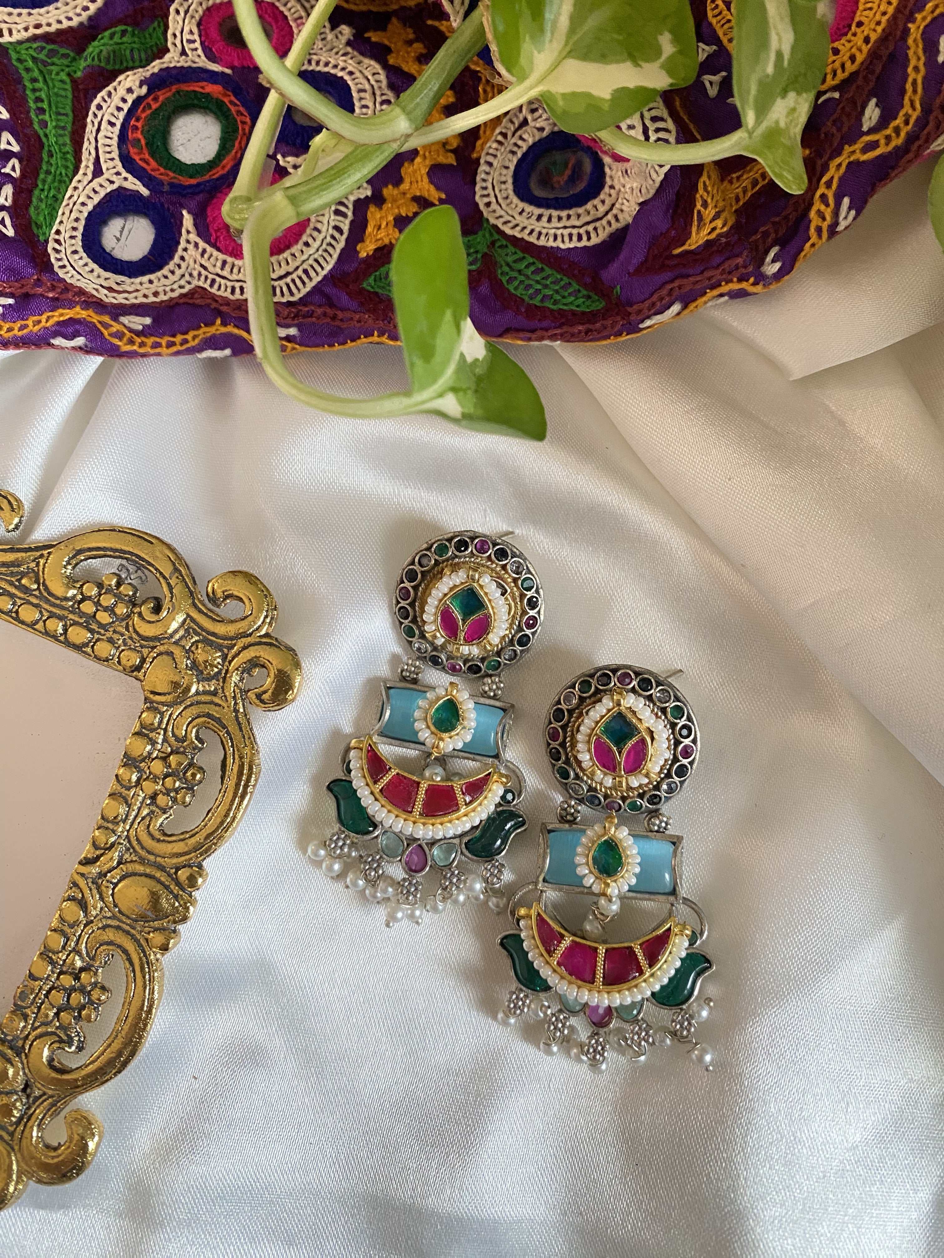 Ahana Earrings - handcrafted traditional earrings by Aabhushan Jewellery