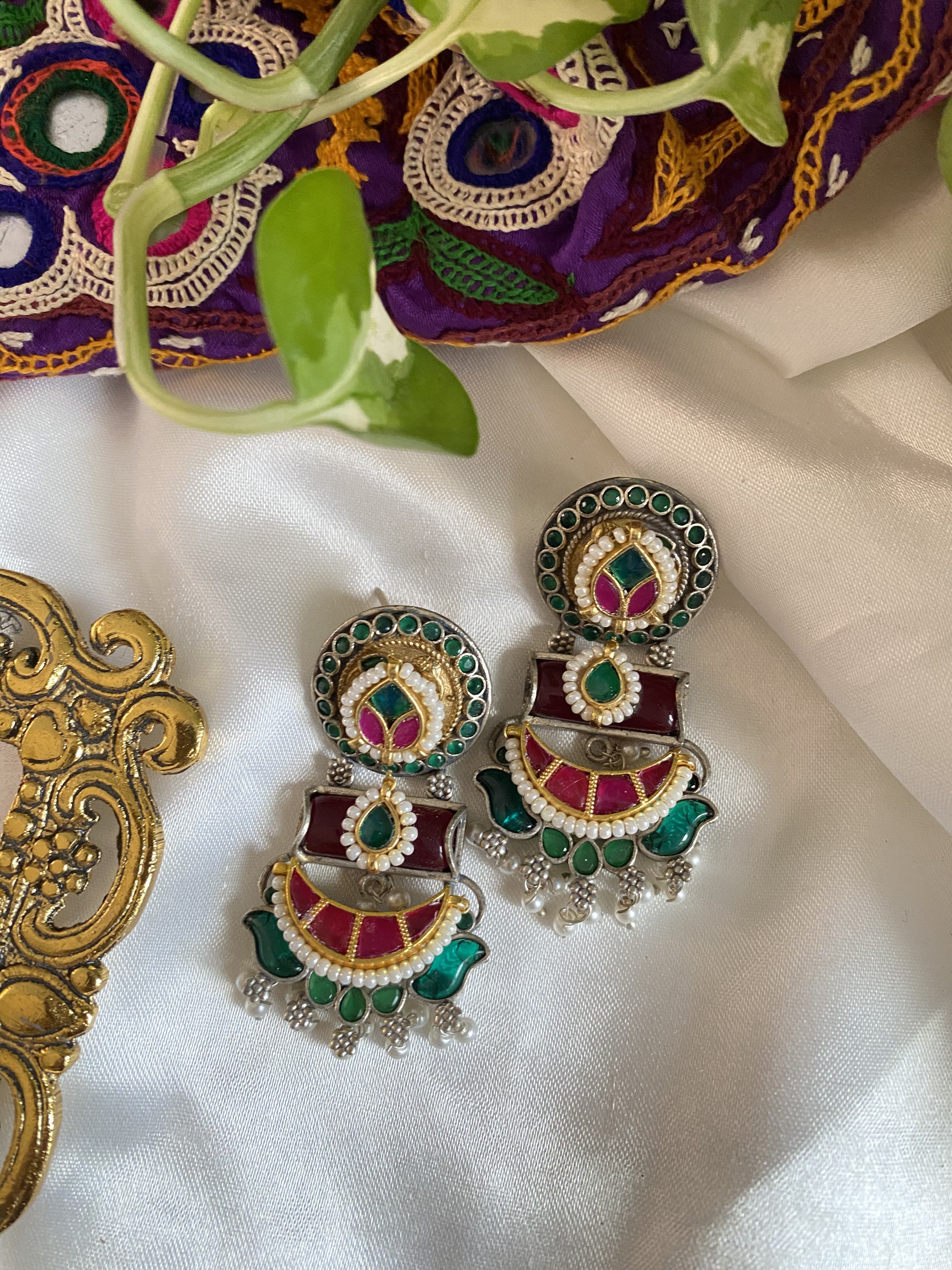 Ahana Earrings - handcrafted traditional earrings by Aabhushan Jewellery