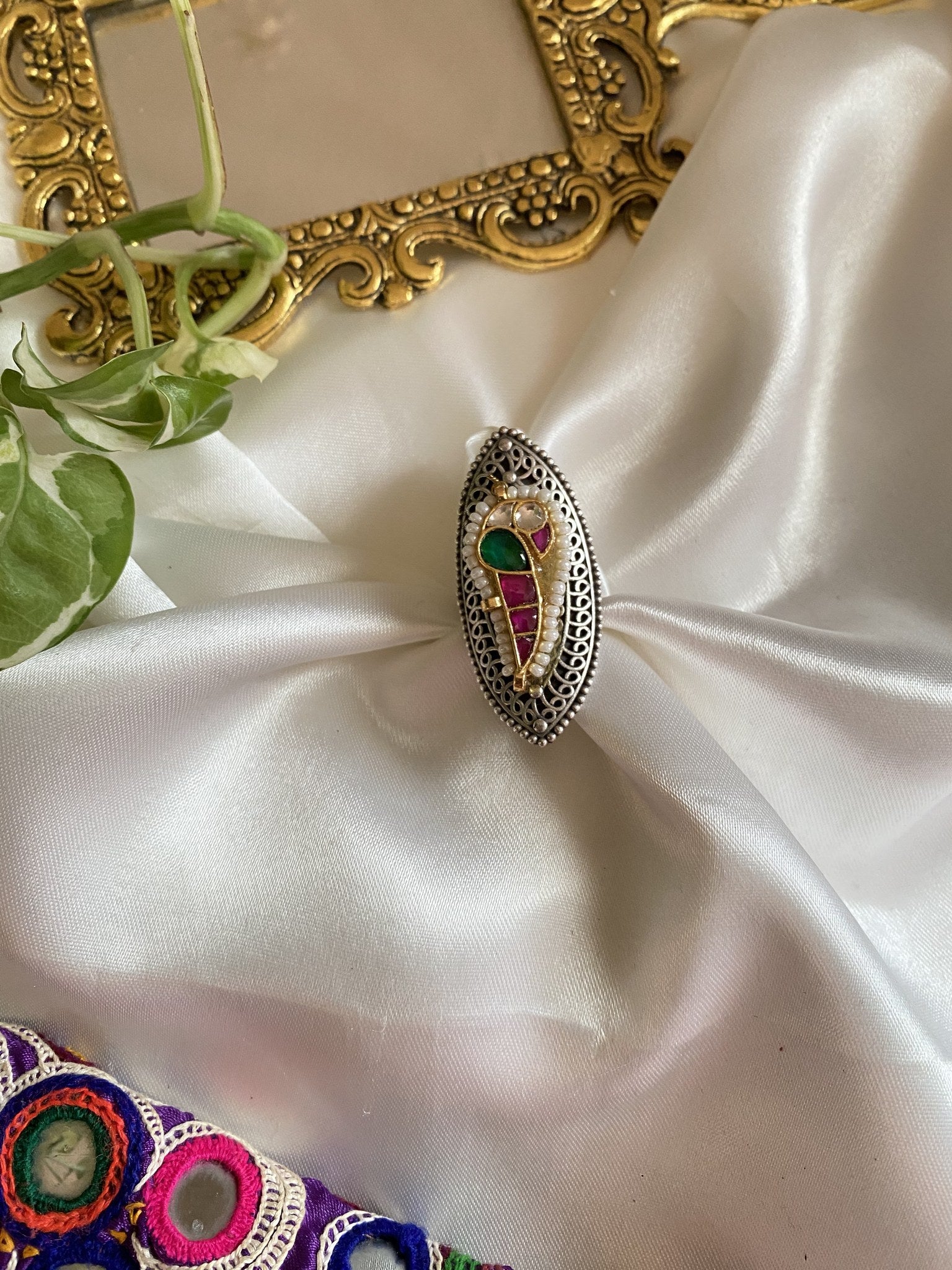 Amba Ring - handcrafted brass jewellery by Aabhushan