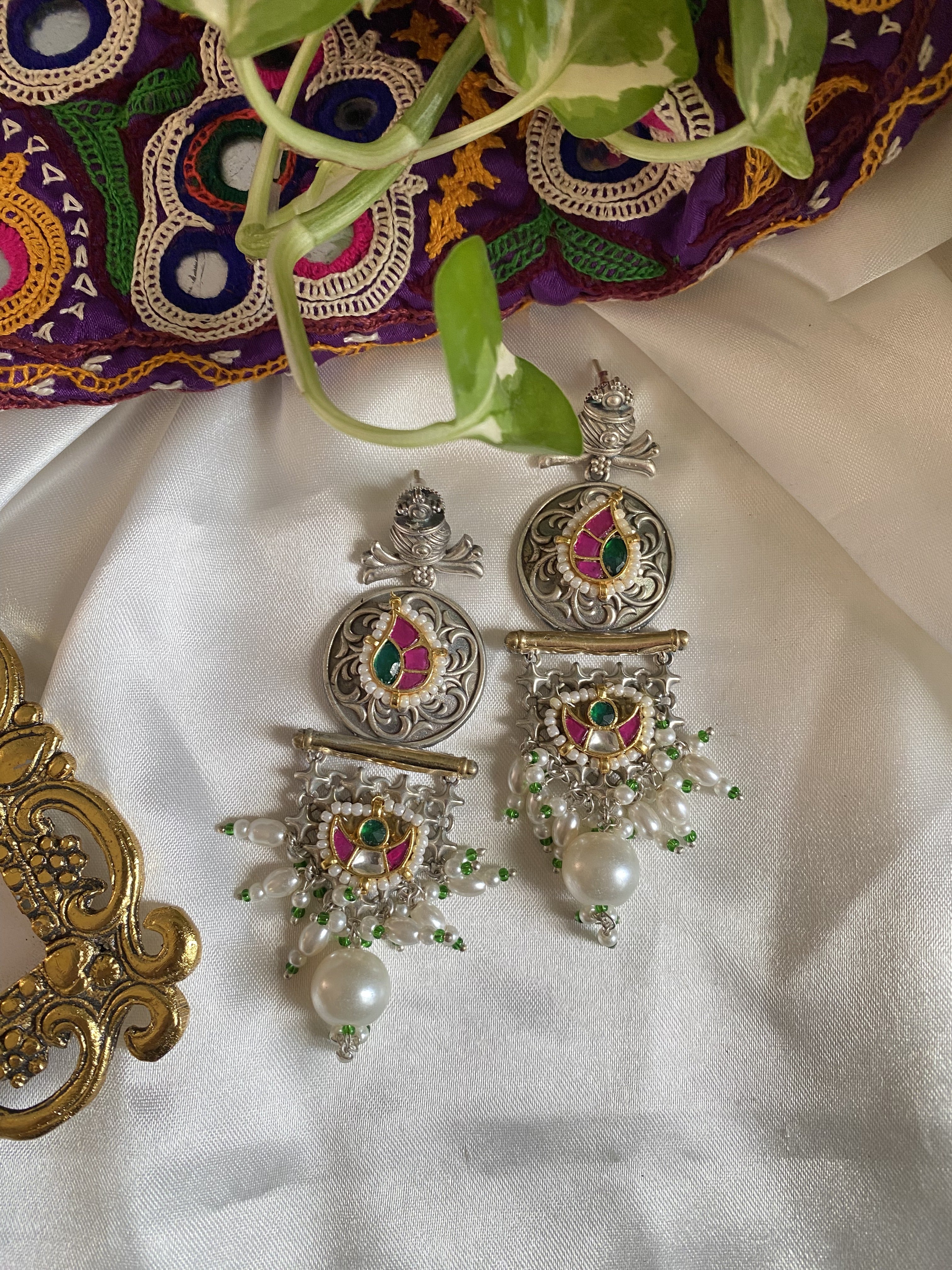 Antara Earrings - handcrafted traditional earrings by Aabhushan Jewellery