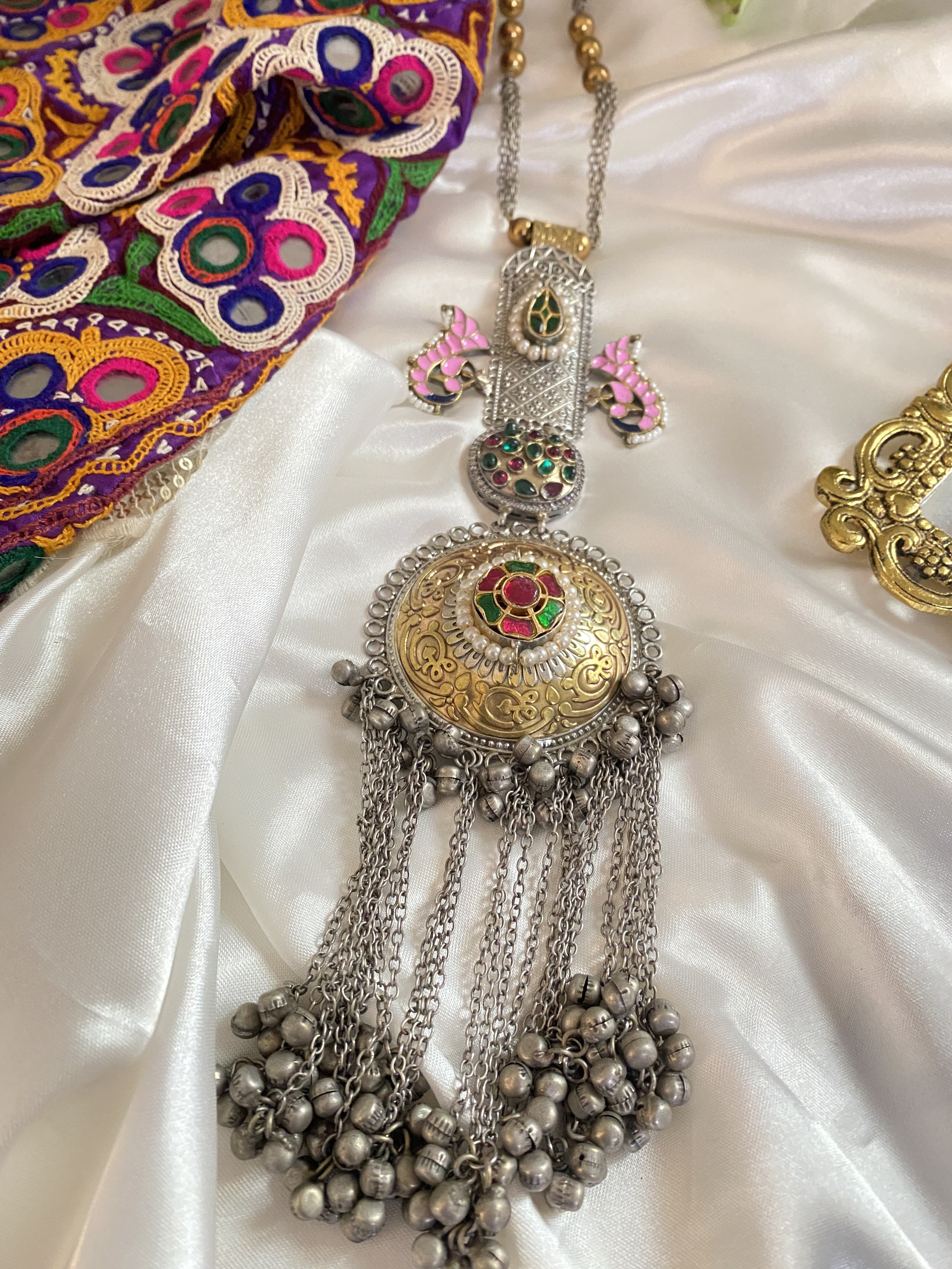 Antra Long Chain Necklace - handcrafted traditional jewellery by Aabhushan Jewellery