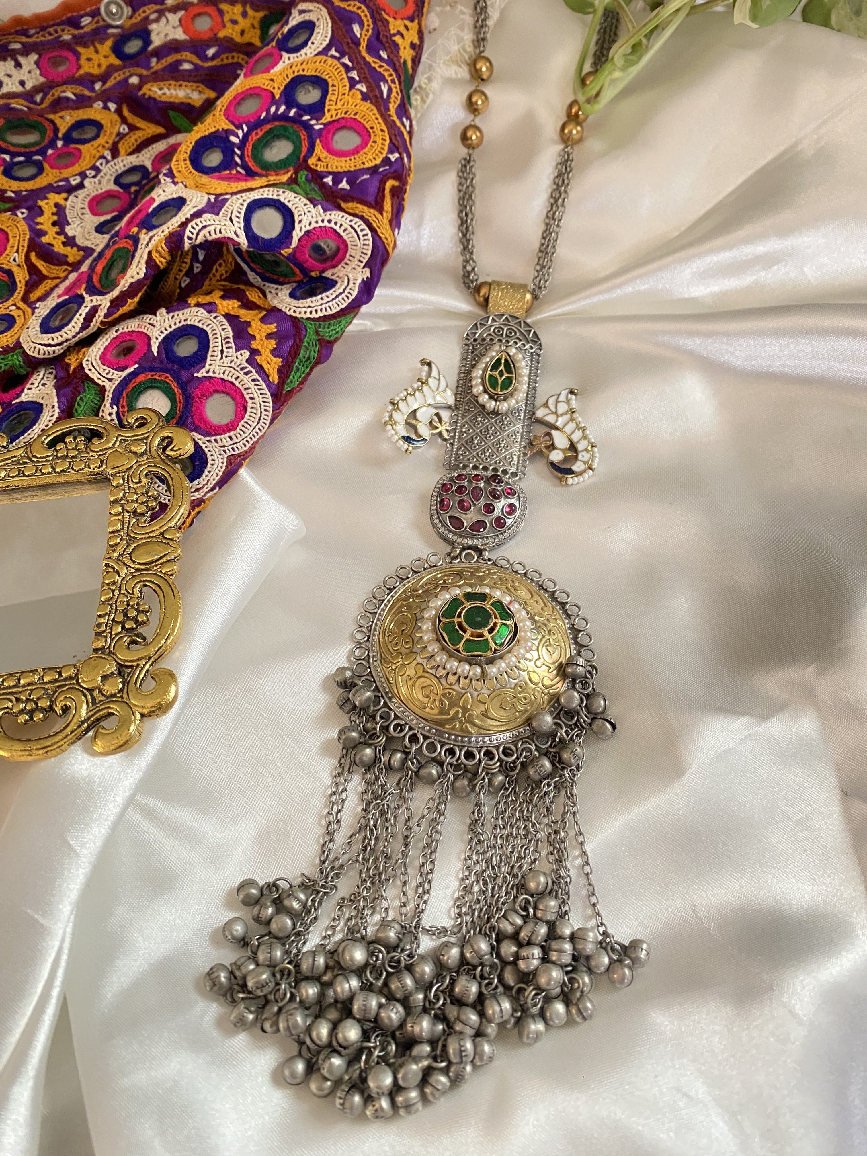 Antra Long Chain Necklace - handcrafted traditional jewellery by Aabhushan Jewellery