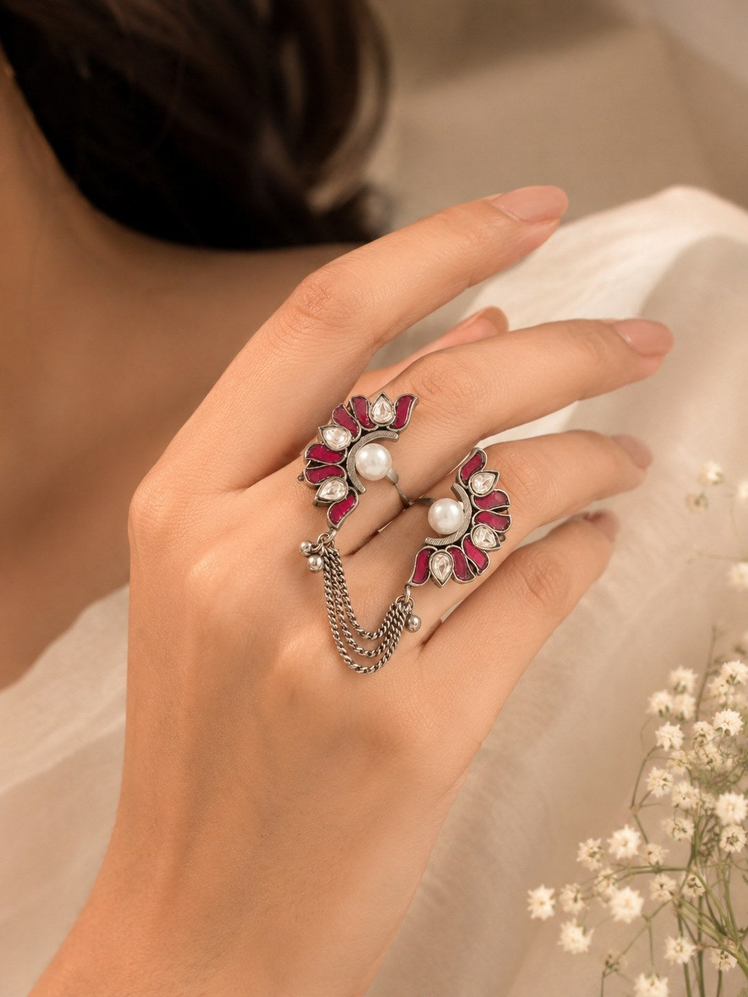 Ashtha Ring - handcrafted brass jewellery by Aabhushan
