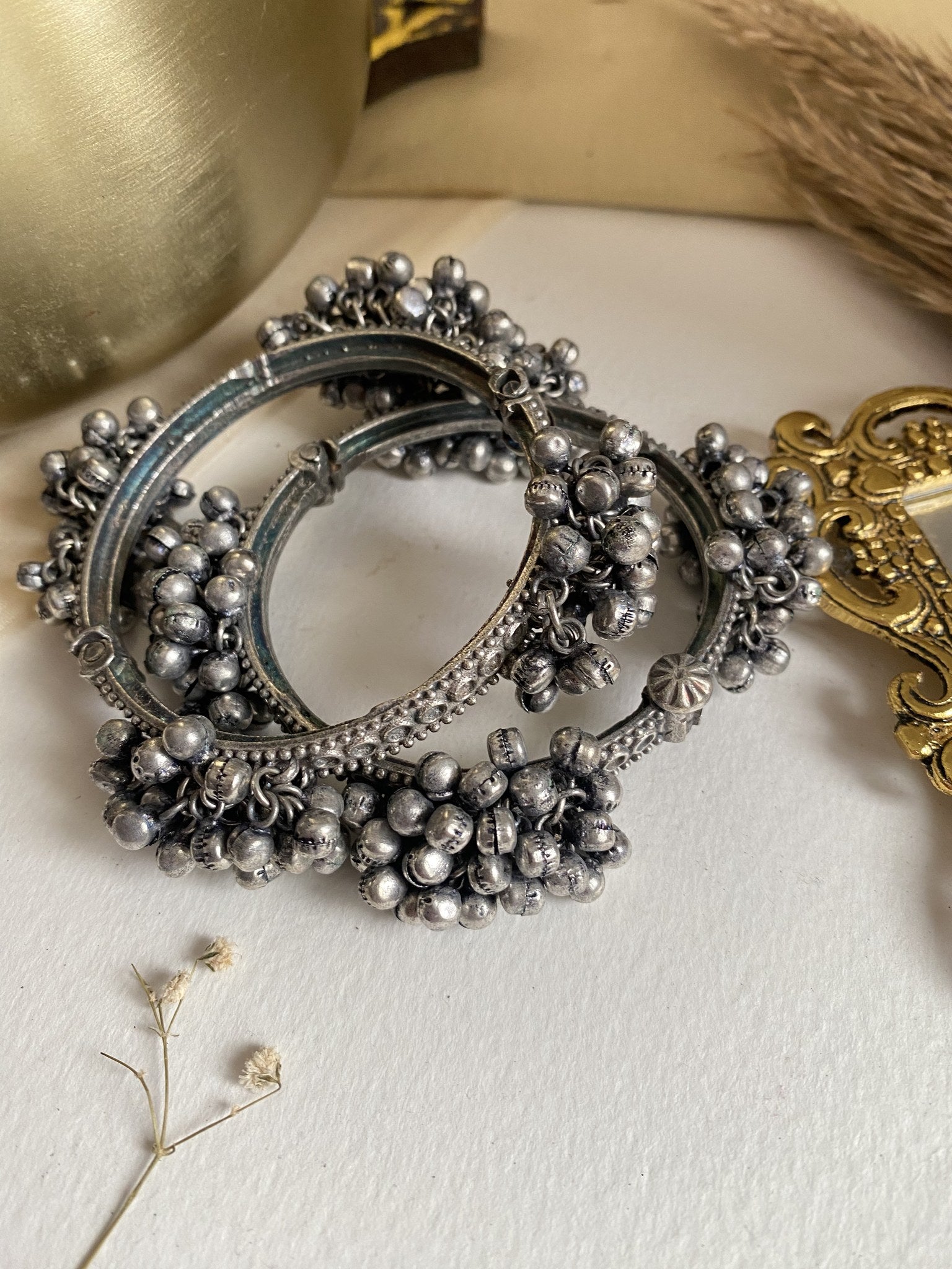 Ghunghroo Bangles - handcrafted brass jewellery by Aabhushan