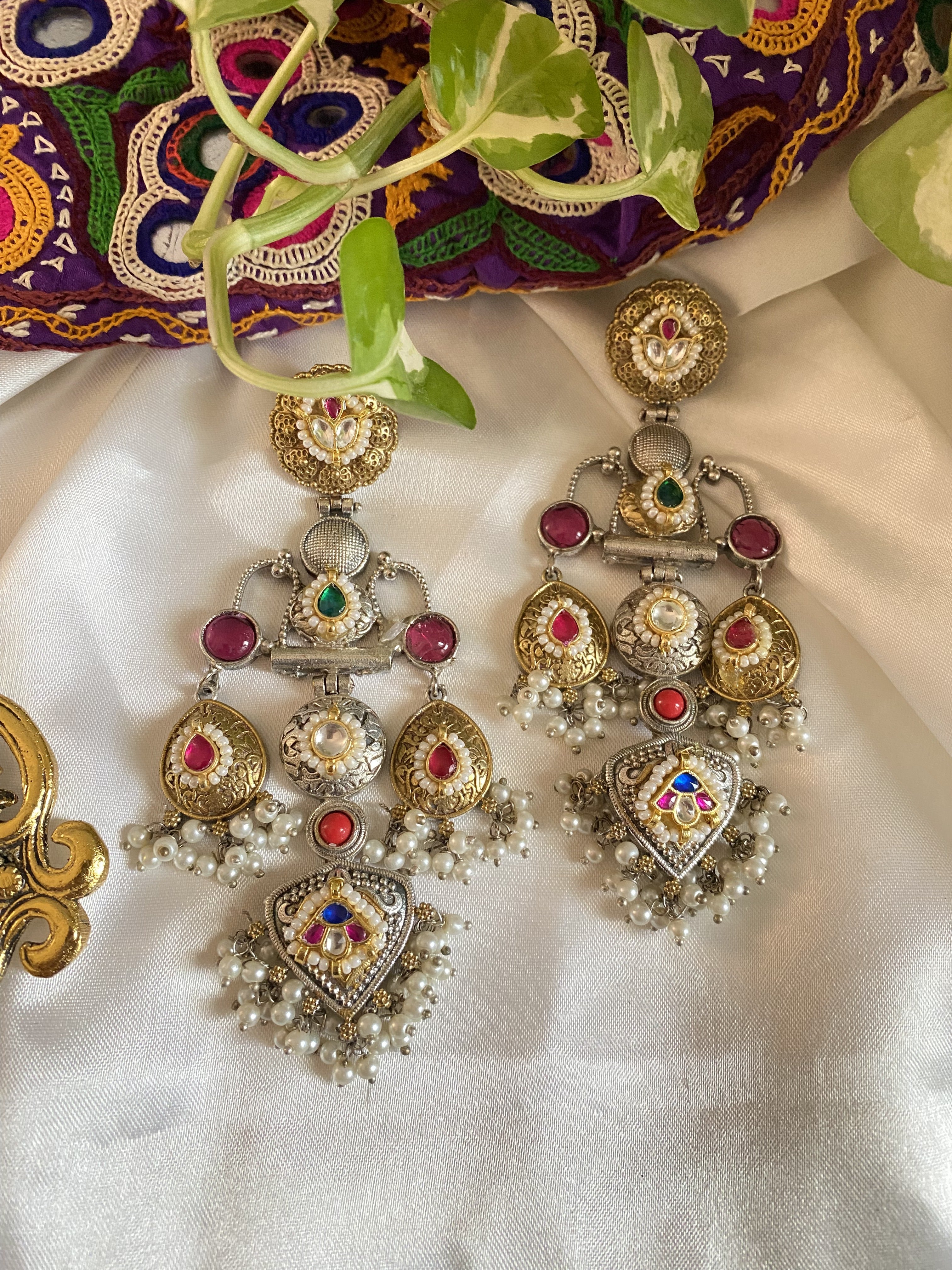 Kalyani Earrings - handcrafted traditional earrings by Aabhushan Jewellery