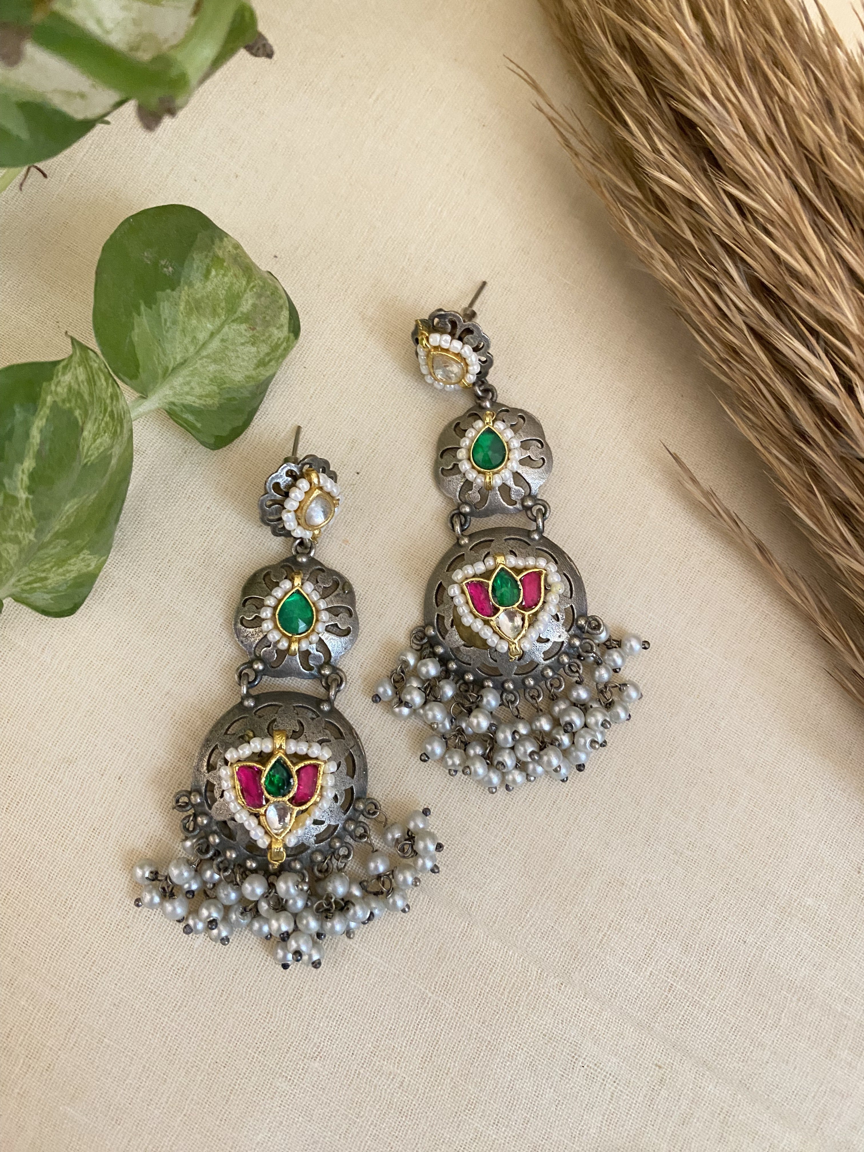 Kamal Earrings - handcrafted traditional earrings by Aabhushan Jewellery