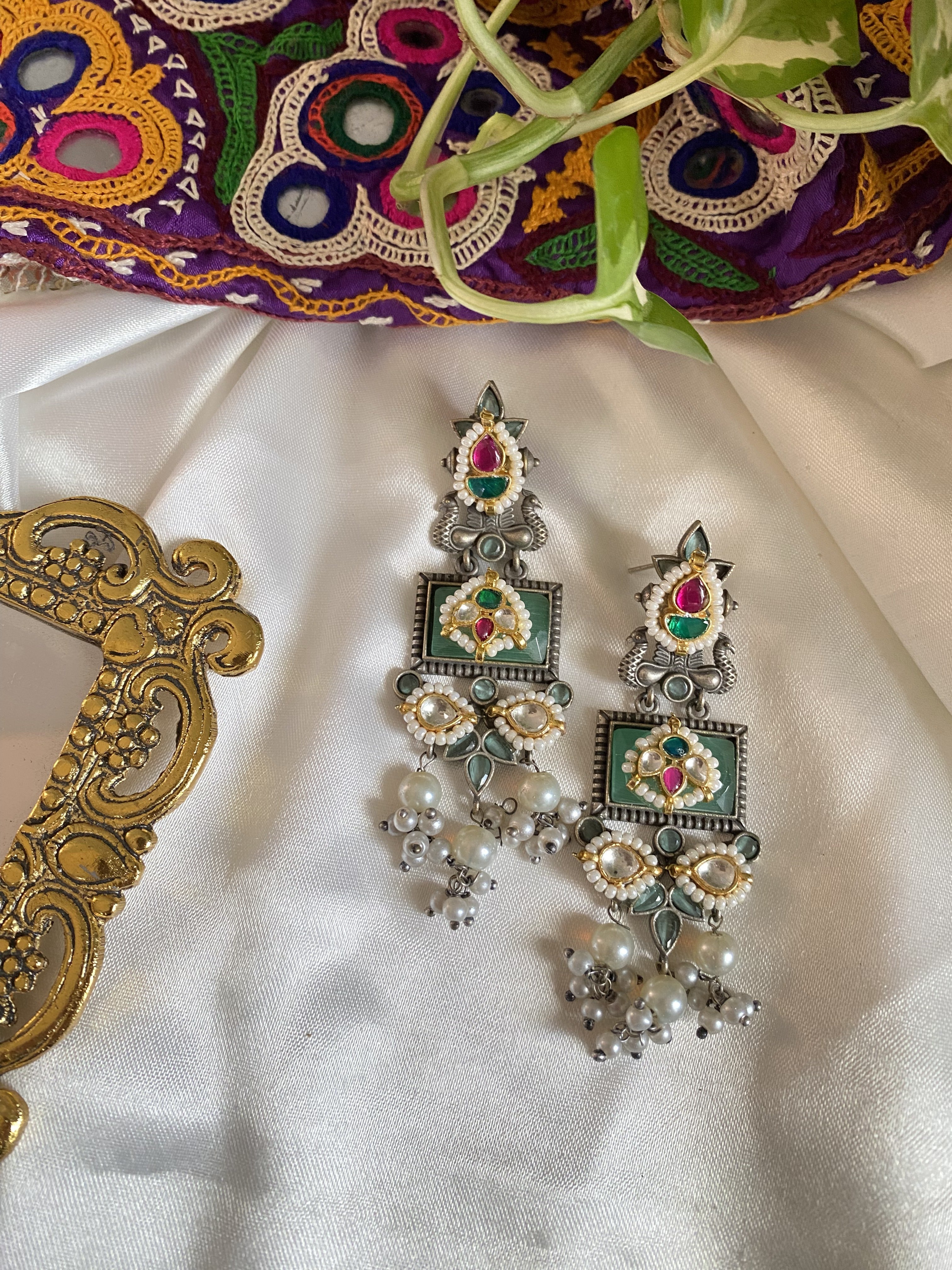 Kiran Earrings - handcrafted traditional earrings by Aabhushan Jewellery