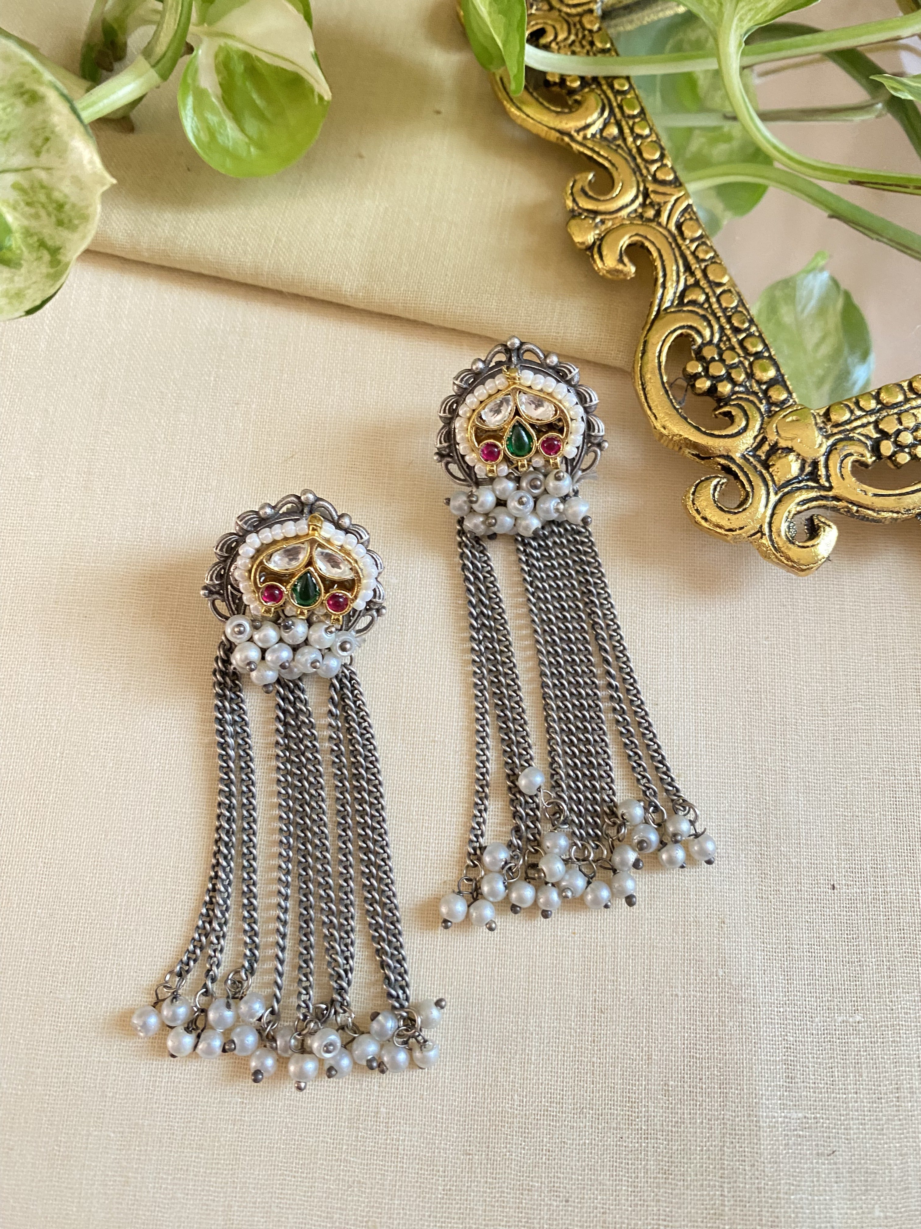 Kritha Earrings - handcrafted traditional earrings by Aabhushan Jewellery