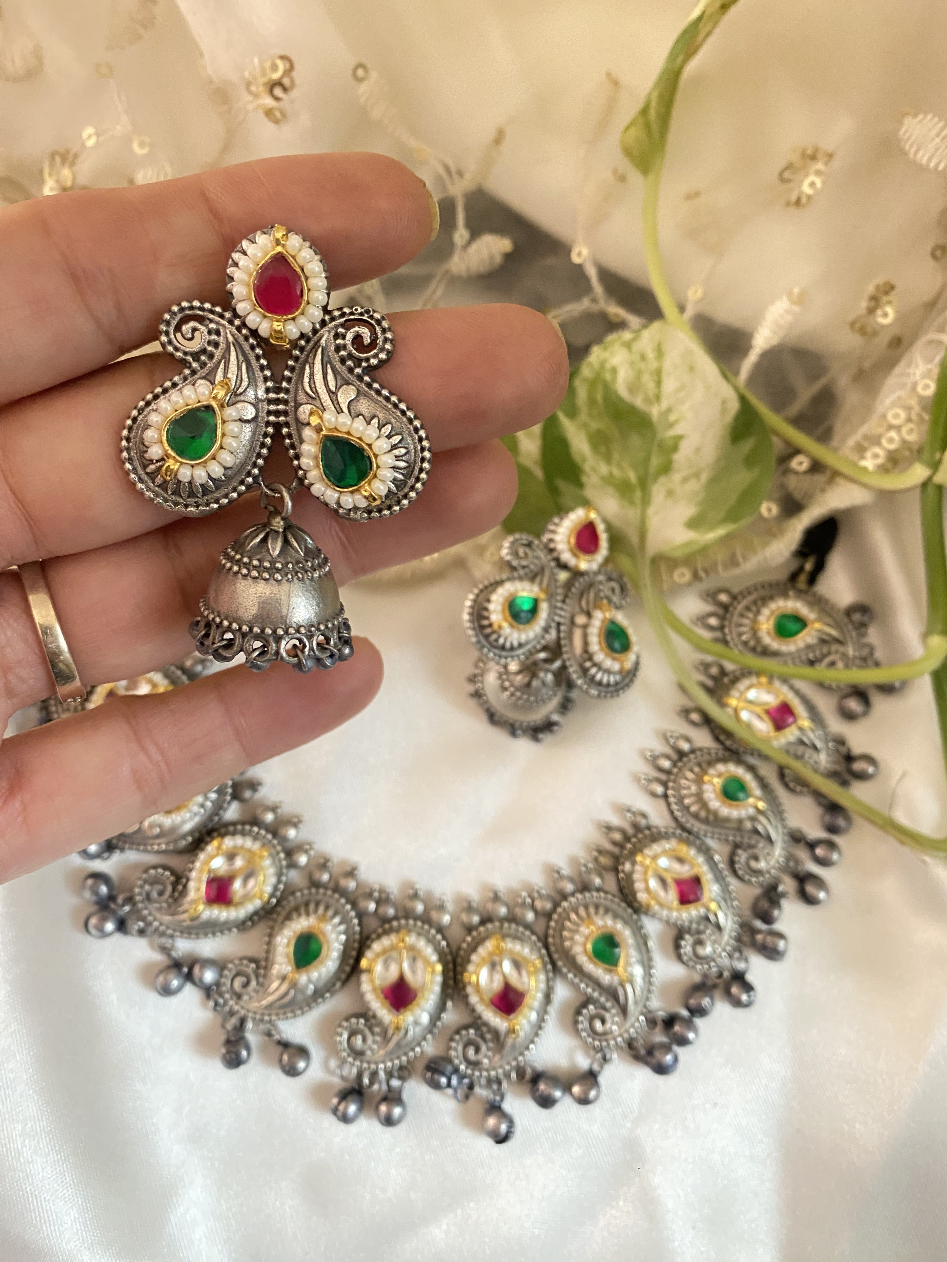 Krutika Necklace - handcrafted traditional jewellery by Aabhushan Jewellery