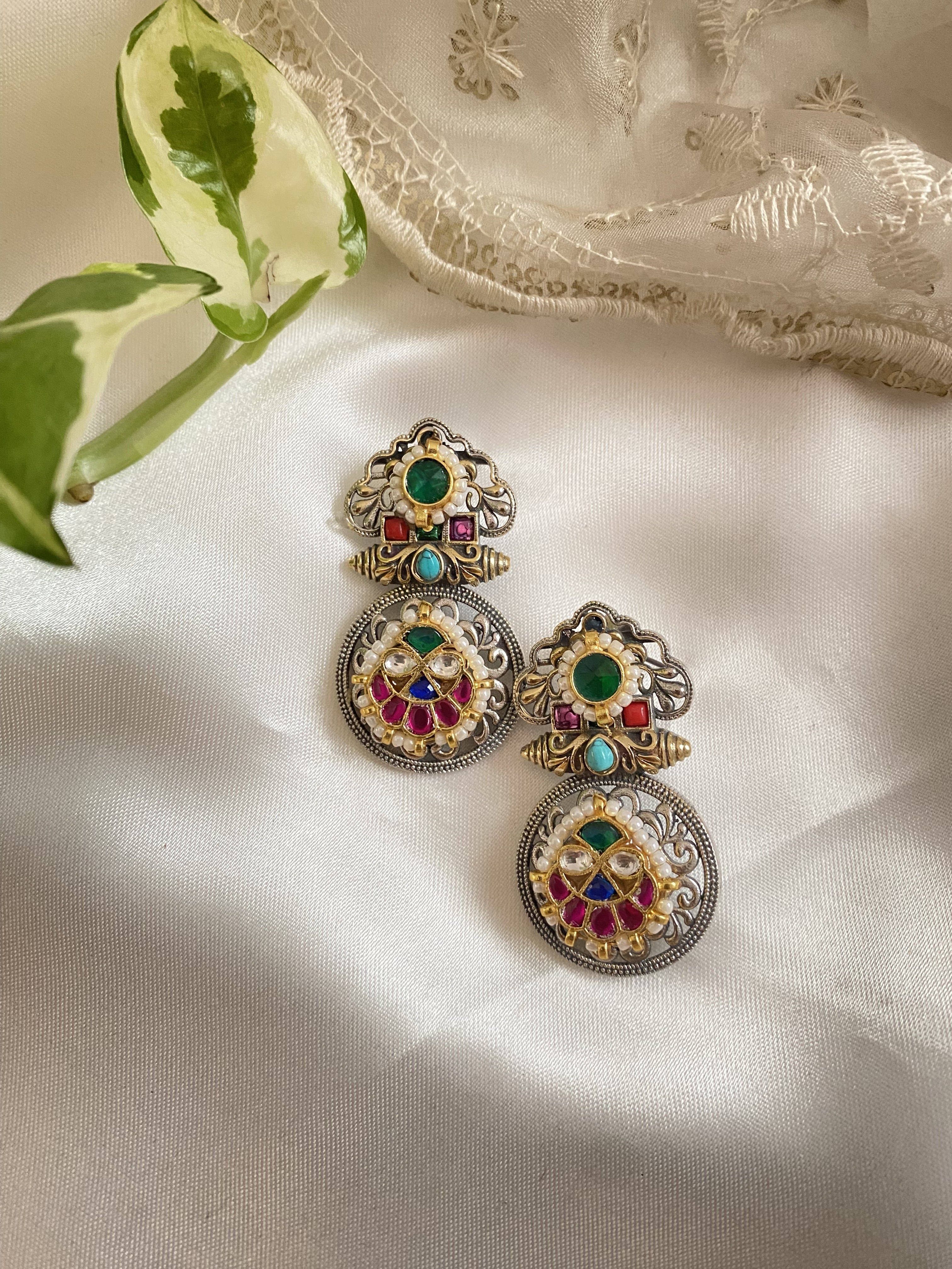 Mahek Earrings - handcrafted traditional earrings by Aabhushan Jewellery