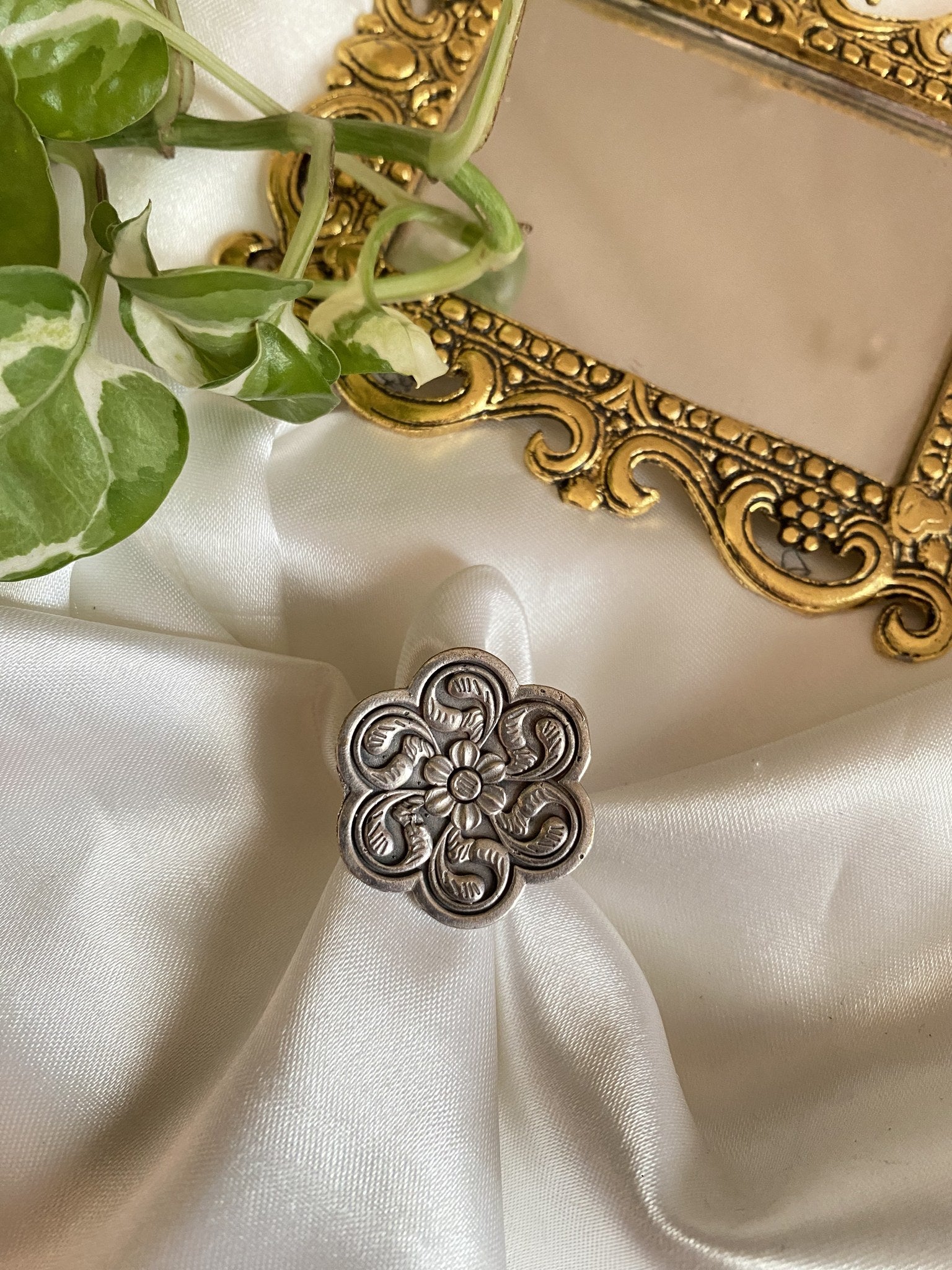 Manya Ring - handcrafted brass jewellery by Aabhushan