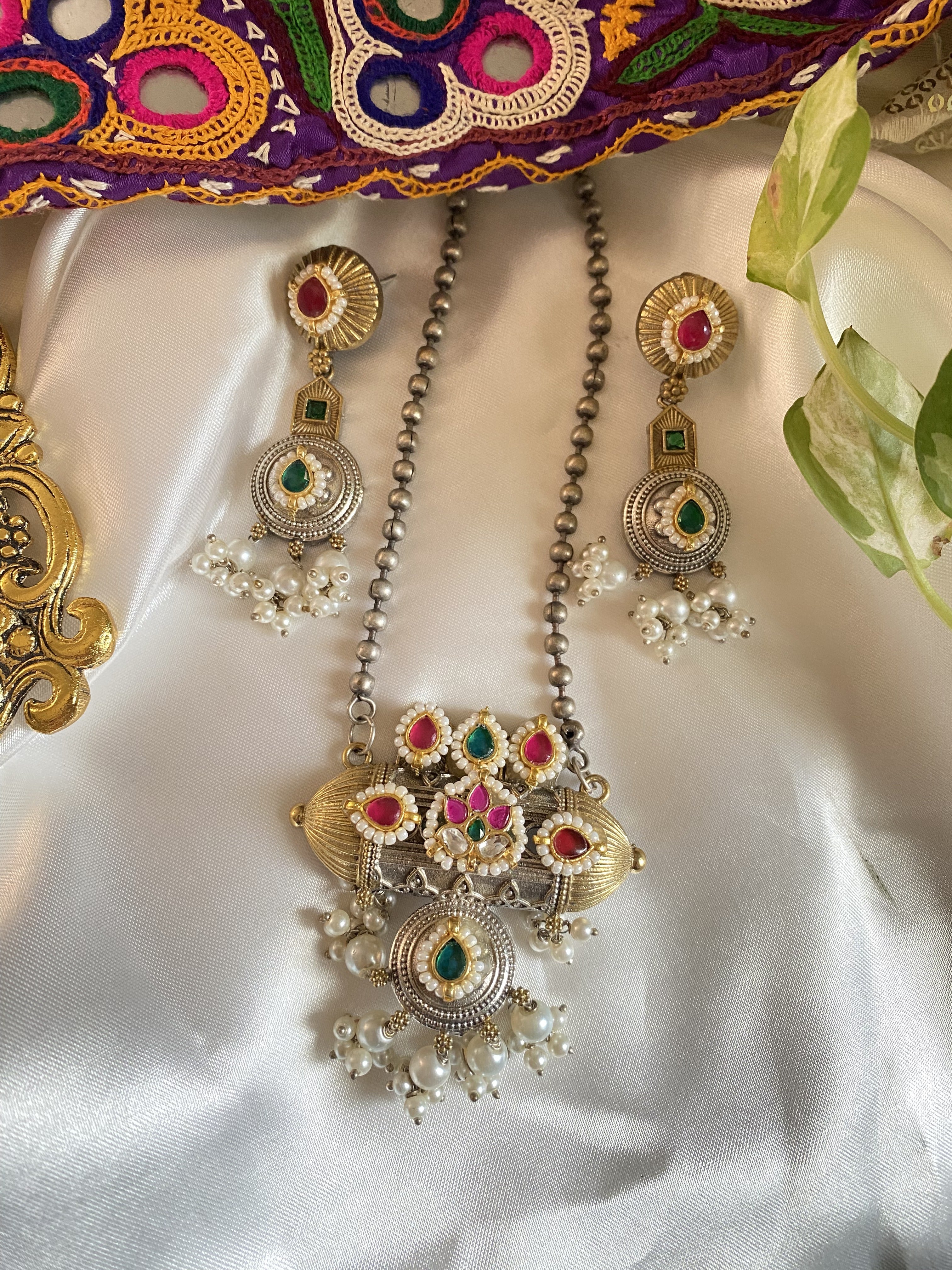 Meera Long Necklace - handcrafted traditional jewellery by Aabhushan Jewellery