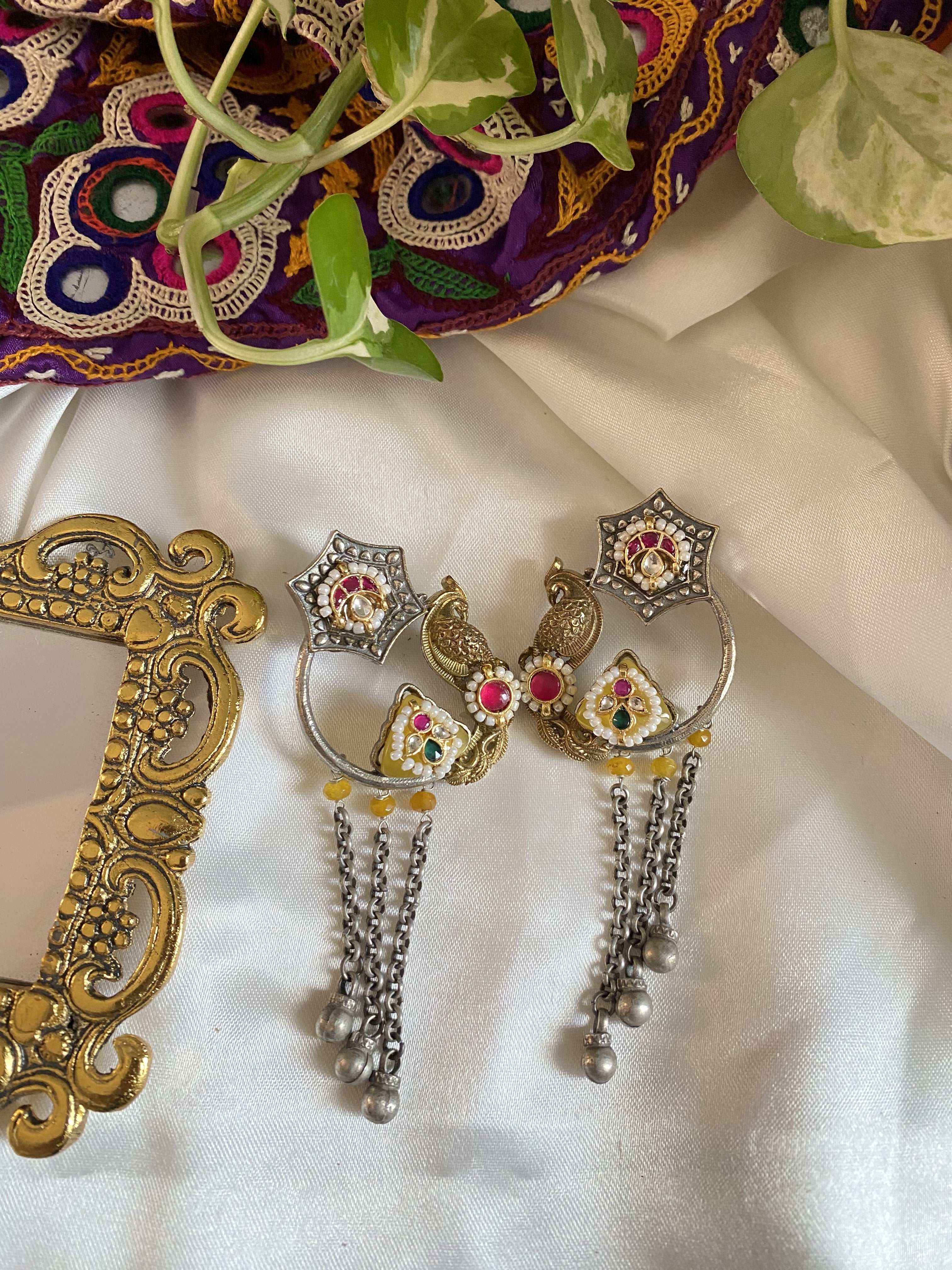 Morni Earrings - handcrafted traditional earrings by Aabhushan Jewellery