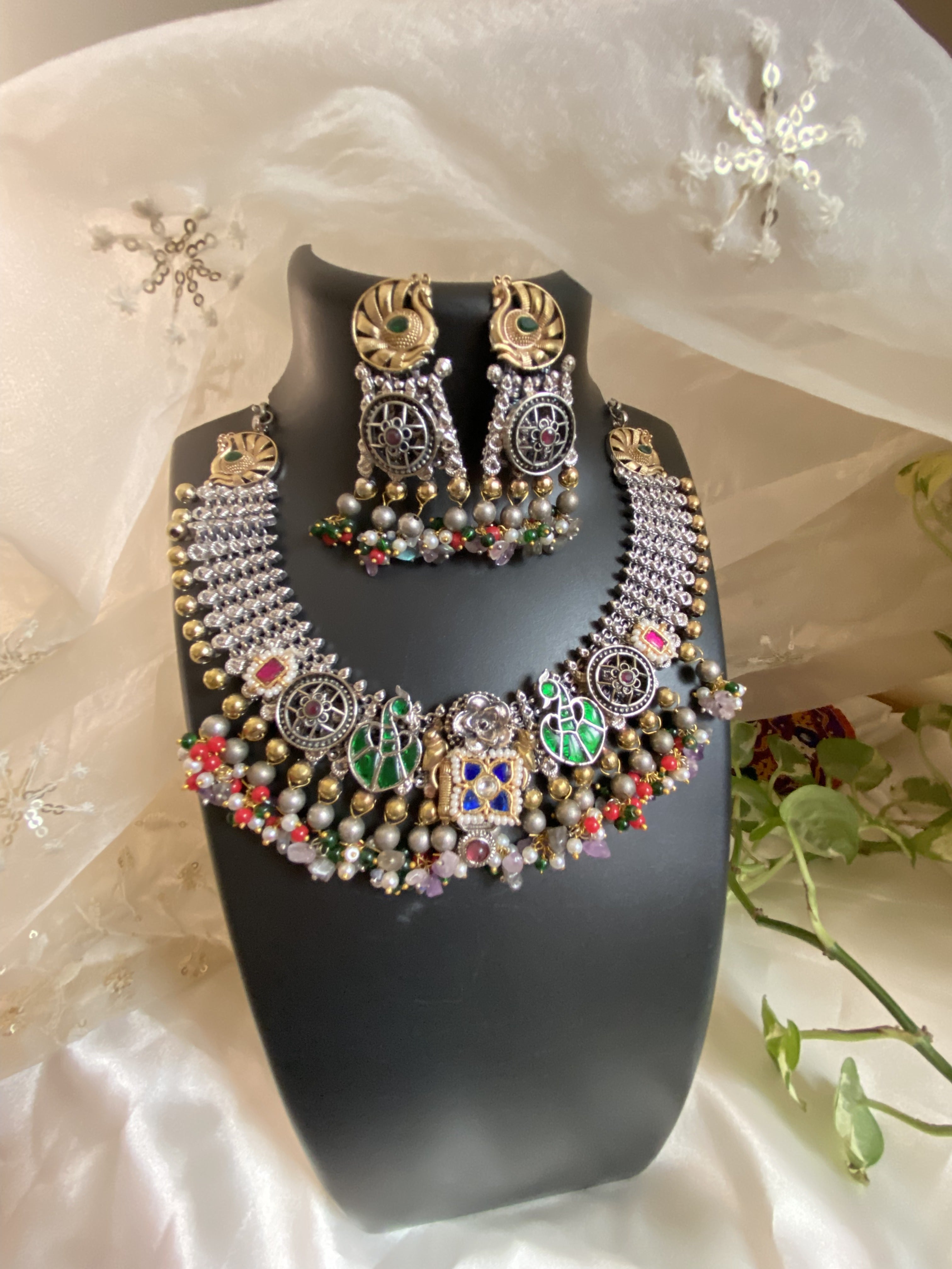 Nandini Statement Necklace - handcrafted traditional jewellery by Aabhushan Jewellery