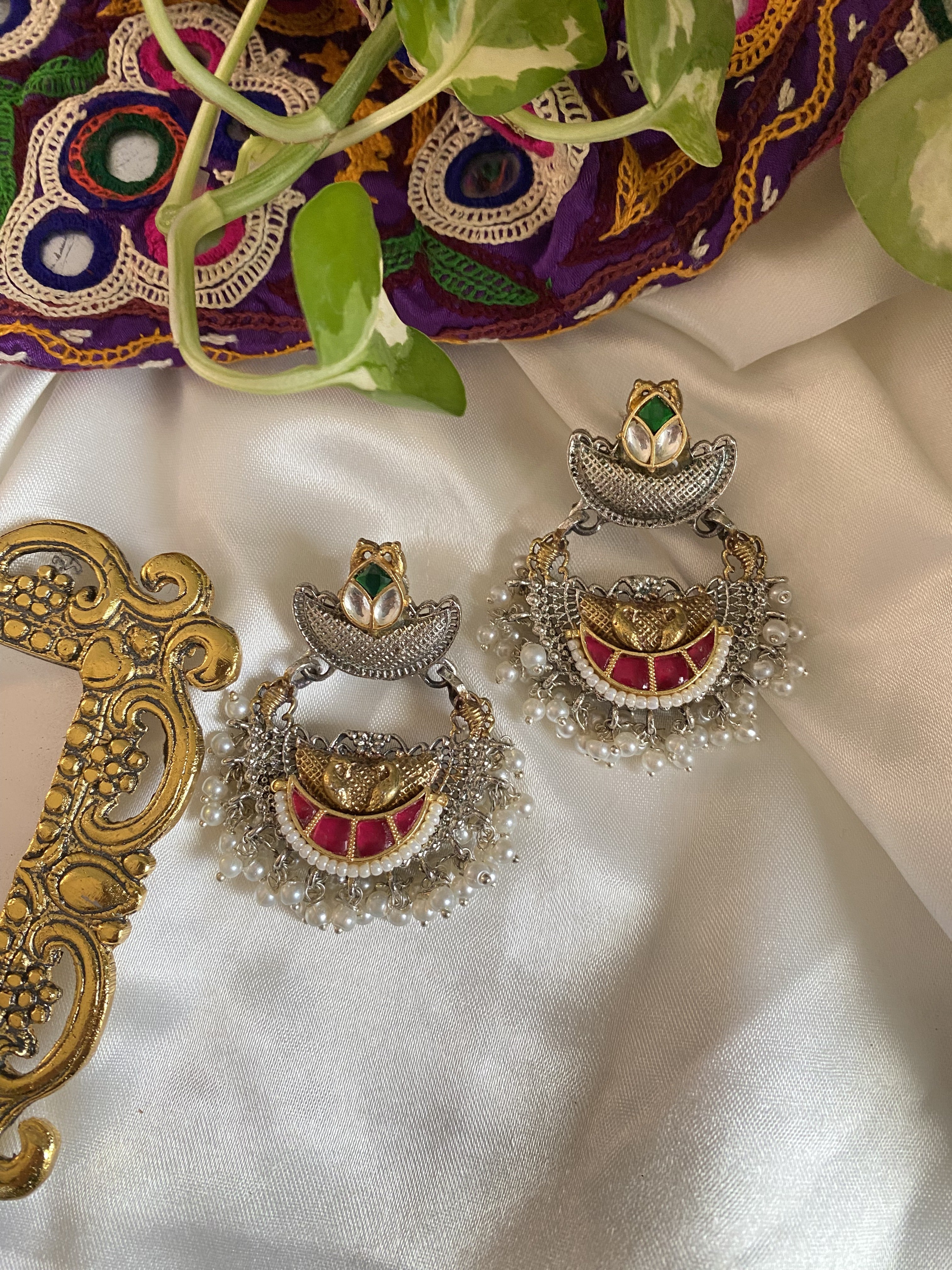Prakruti Earrings - handcrafted traditional earrings by Aabhushan Jewellery