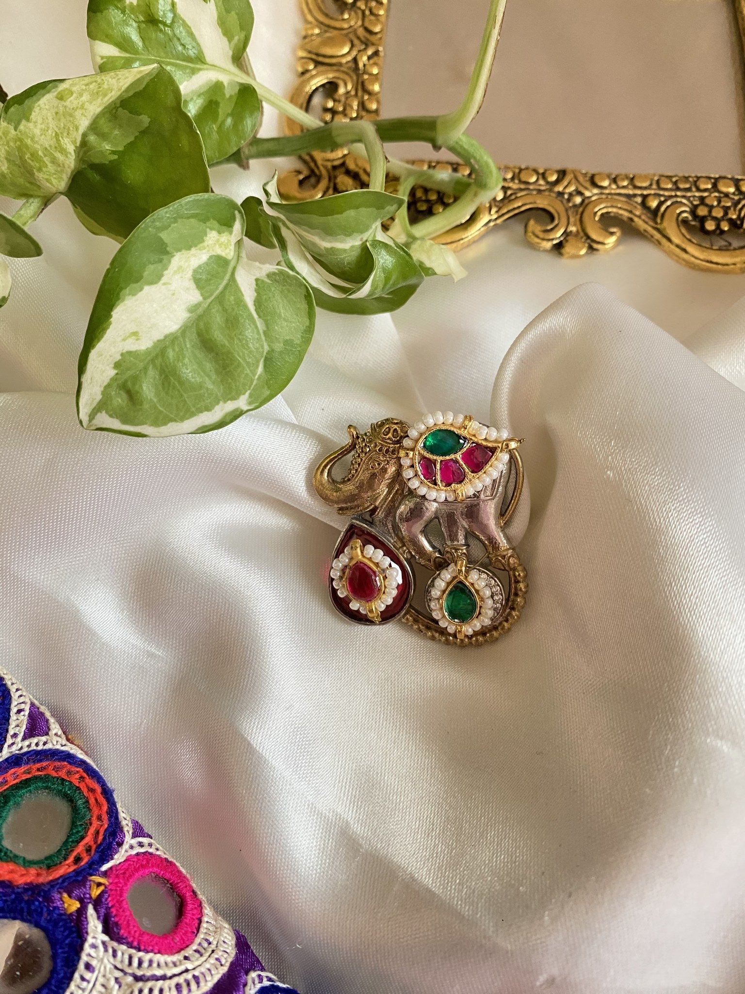 Prasann Ring - handcrafted brass jewellery by Aabhushan