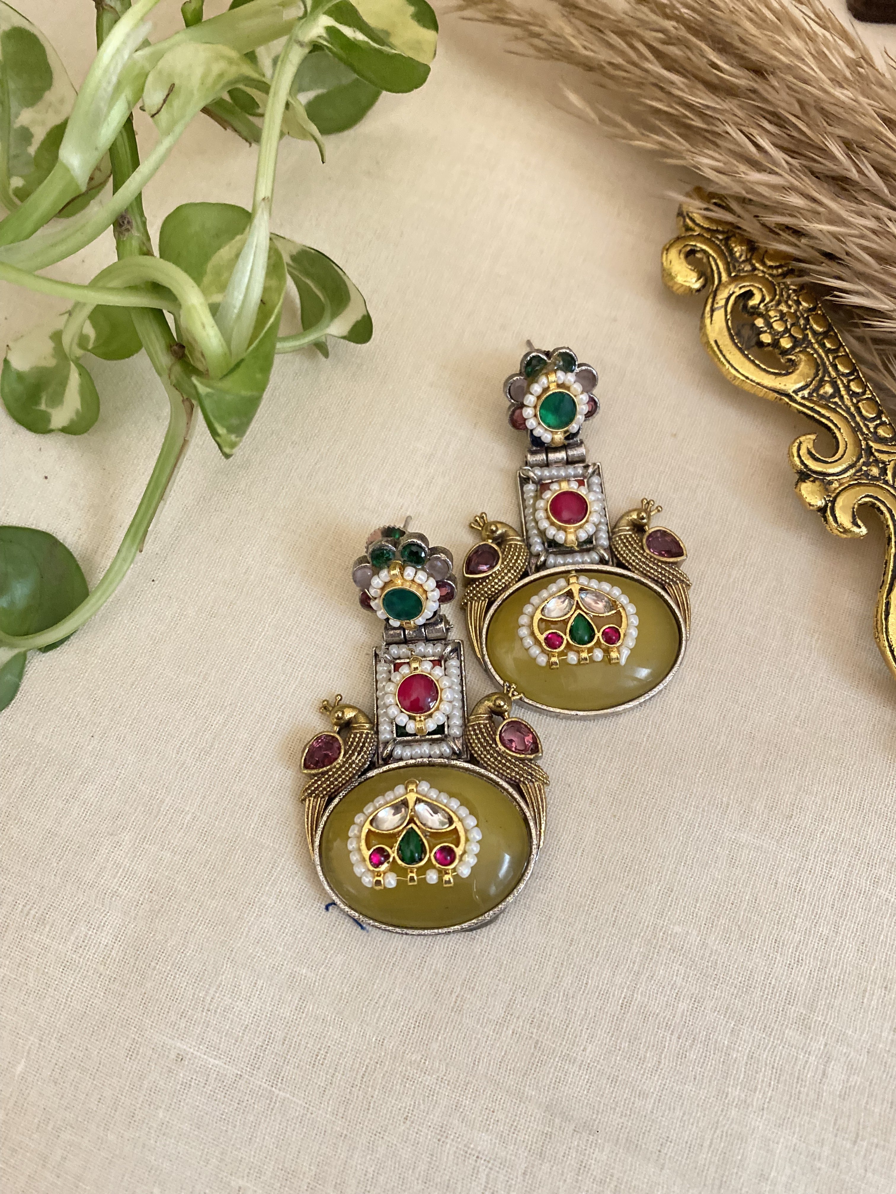 Prisha Earrings - handcrafted traditional earrings by Aabhushan Jewellery