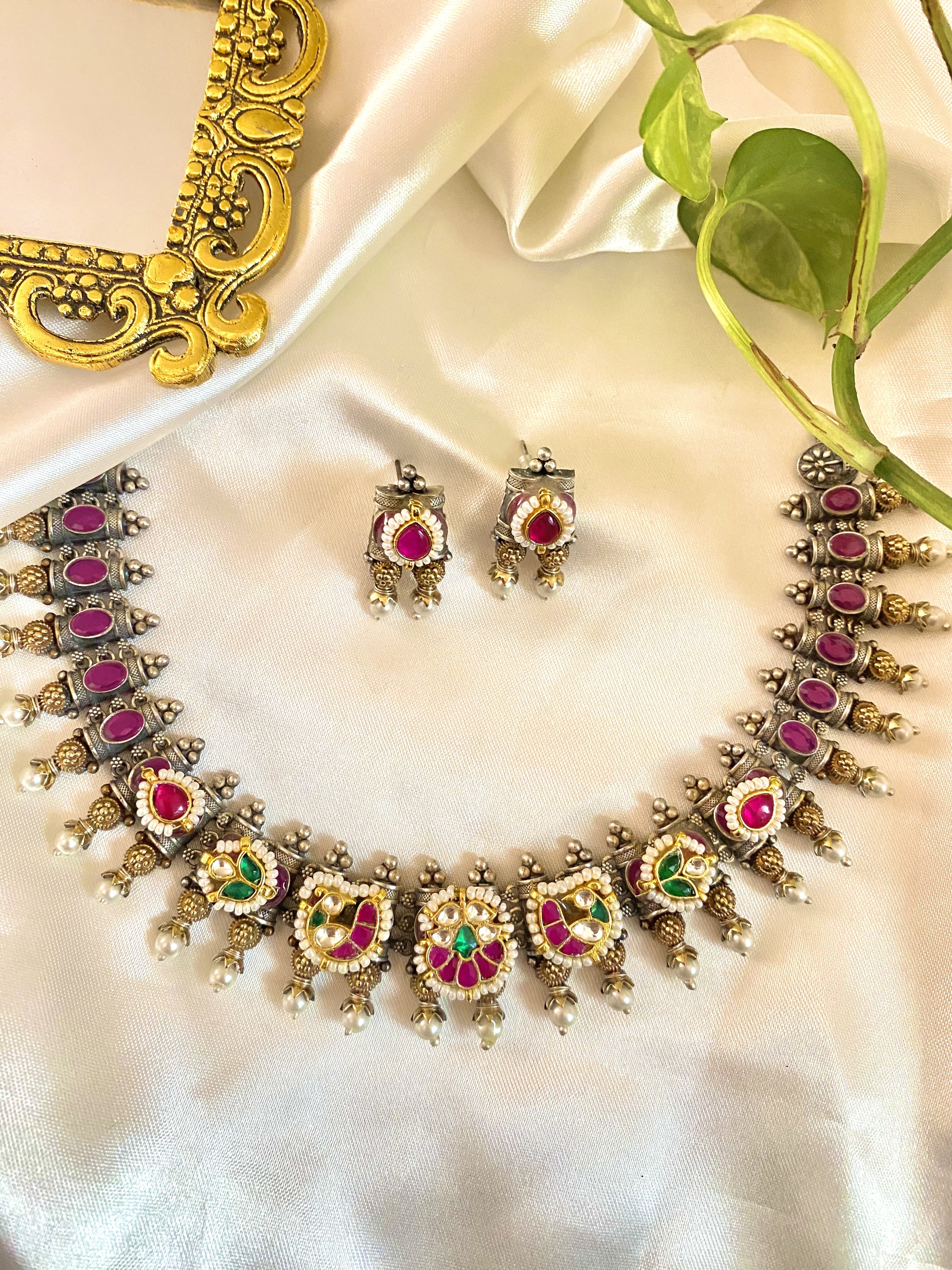 Priya Necklace - handcrafted traditional jewellery by Aabhushan Jewellery