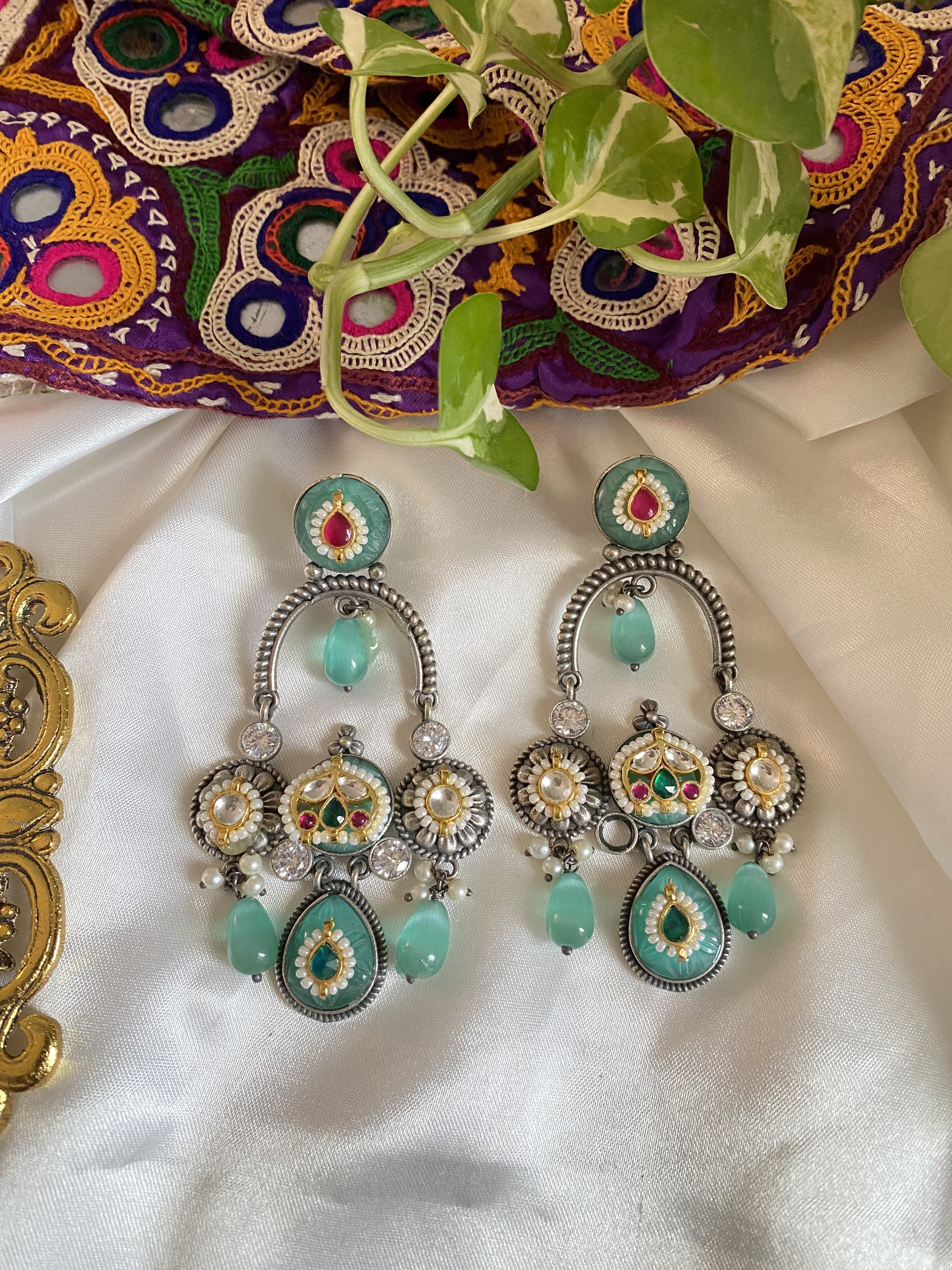 Ragini Earrings - handcrafted traditional earrings by Aabhushan Jewellery