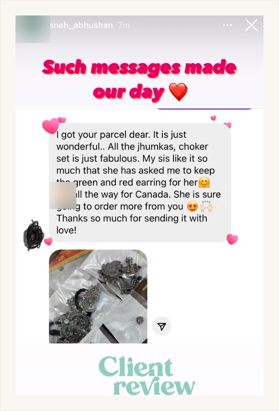 Customer review for Aabhushan Jewellery