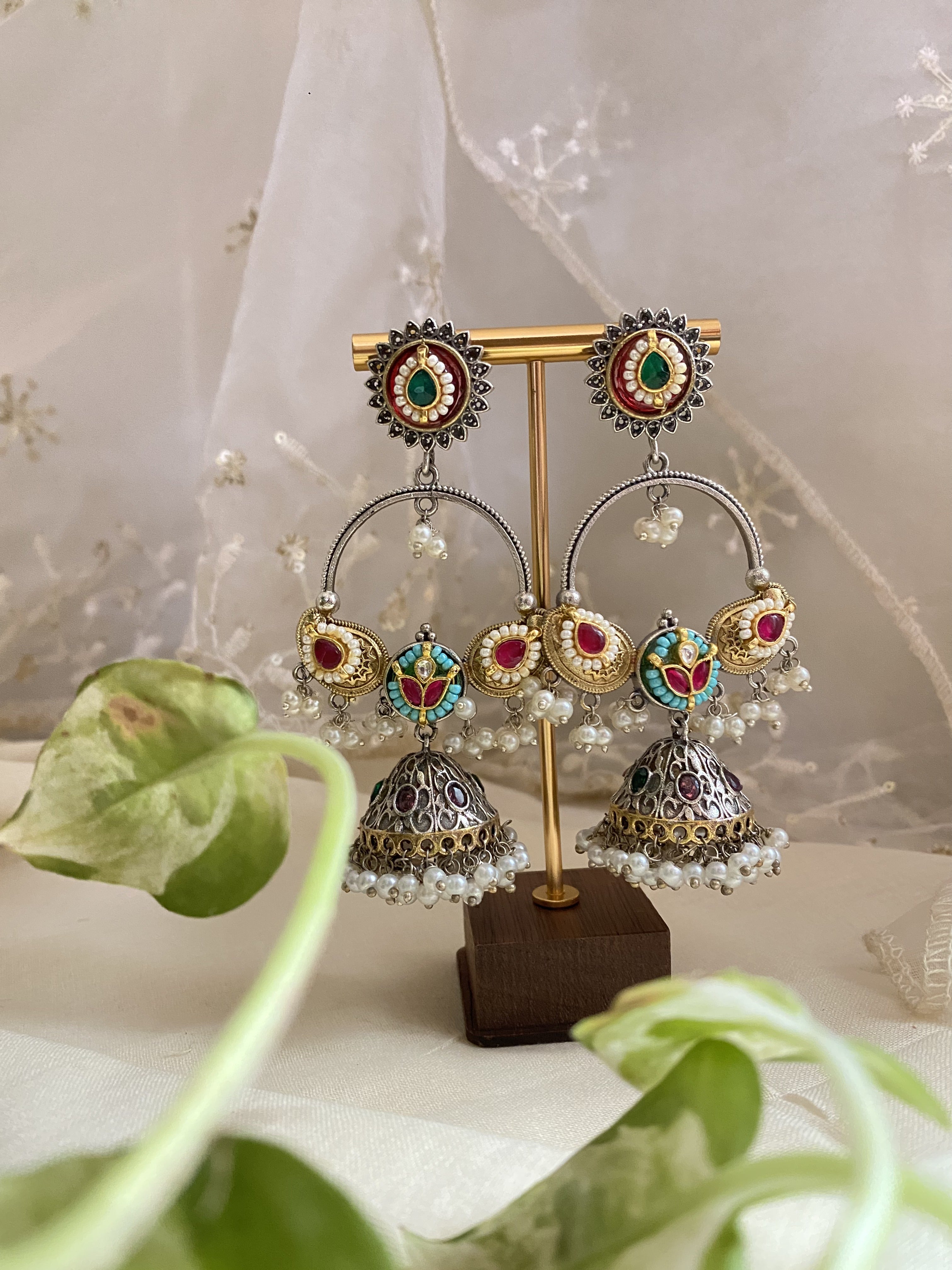 Ruchi Jhumka - handcrafted traditional earrings by Aabhushan Jewellery