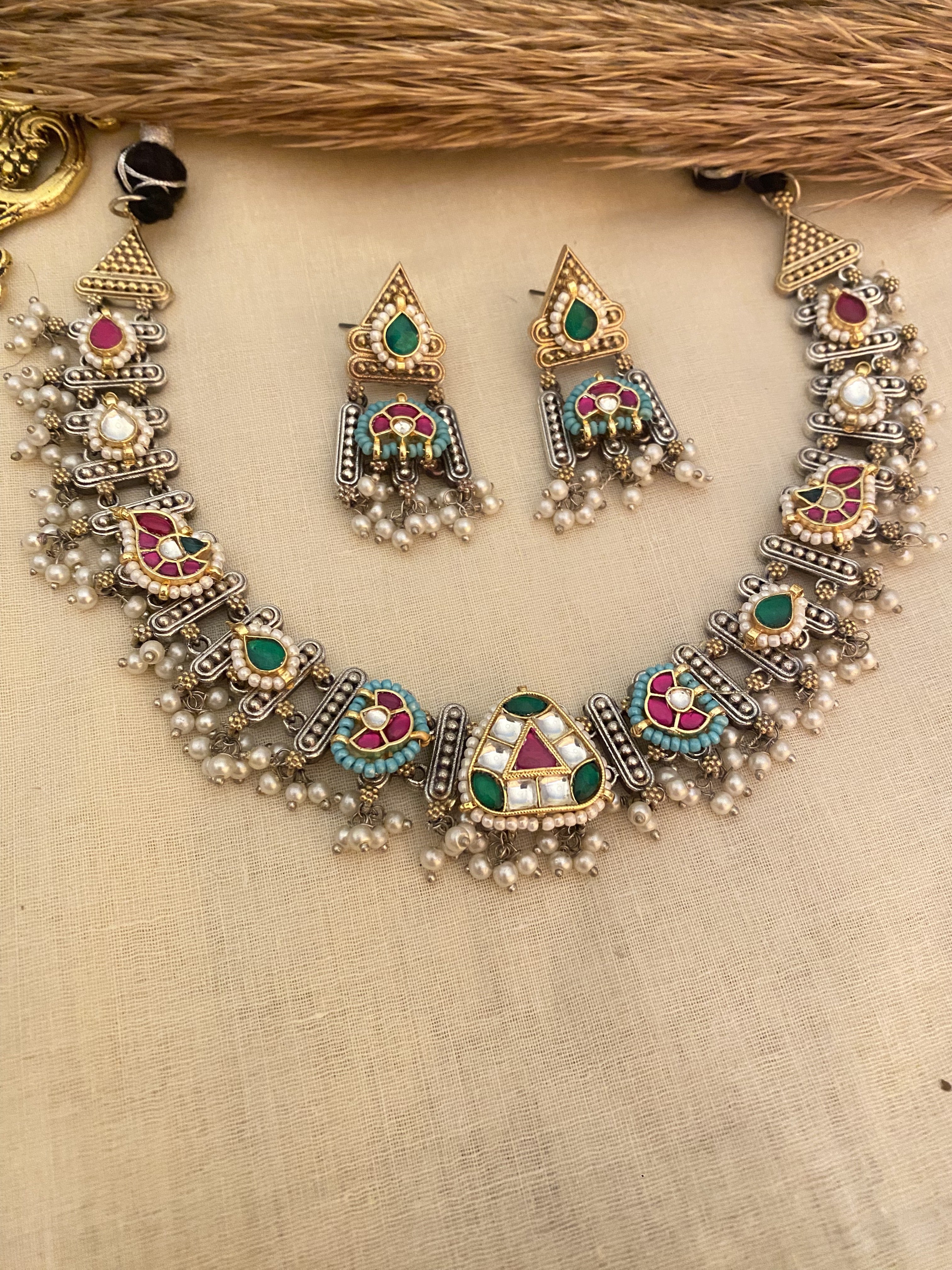 Saundarya Necklace - handcrafted traditional jewellery by Aabhushan Jewellery