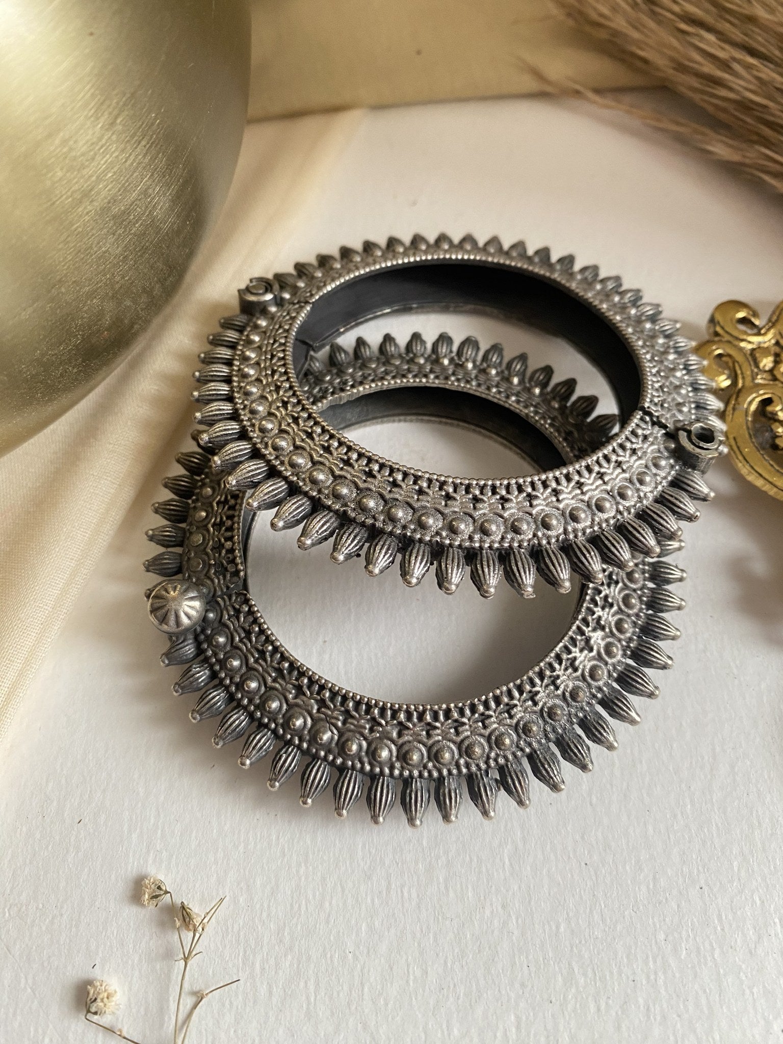 Sitara Bangle - handcrafted brass jewellery by Aabhushan
