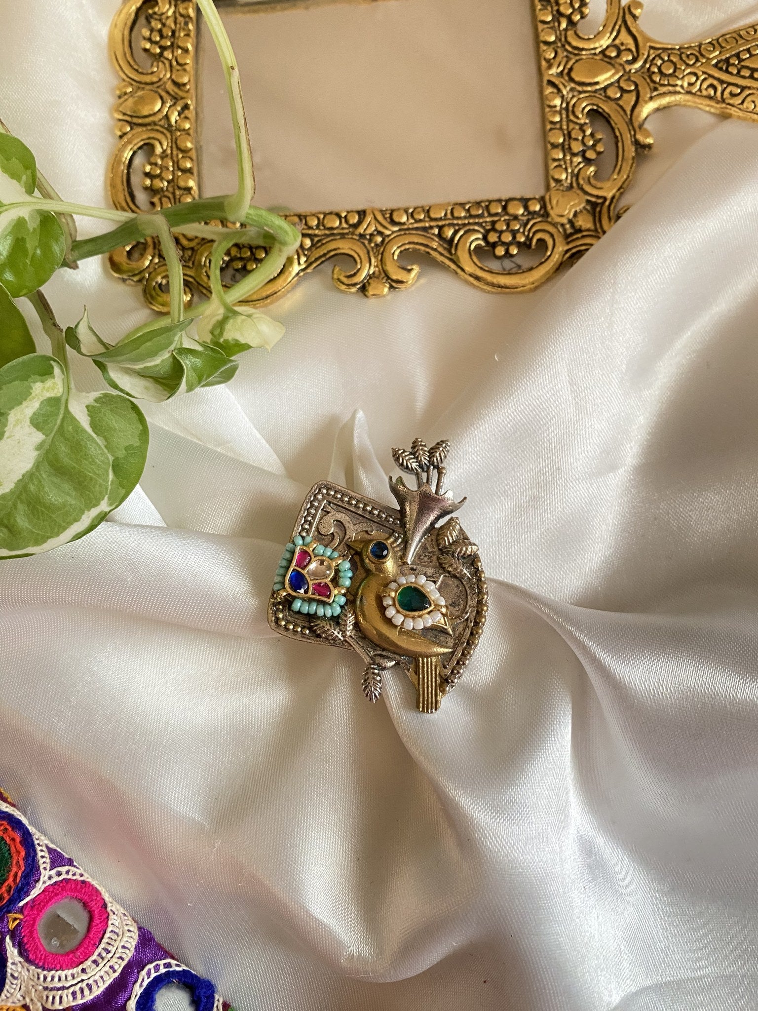 Sonal Ring - handcrafted brass jewellery by Aabhushan