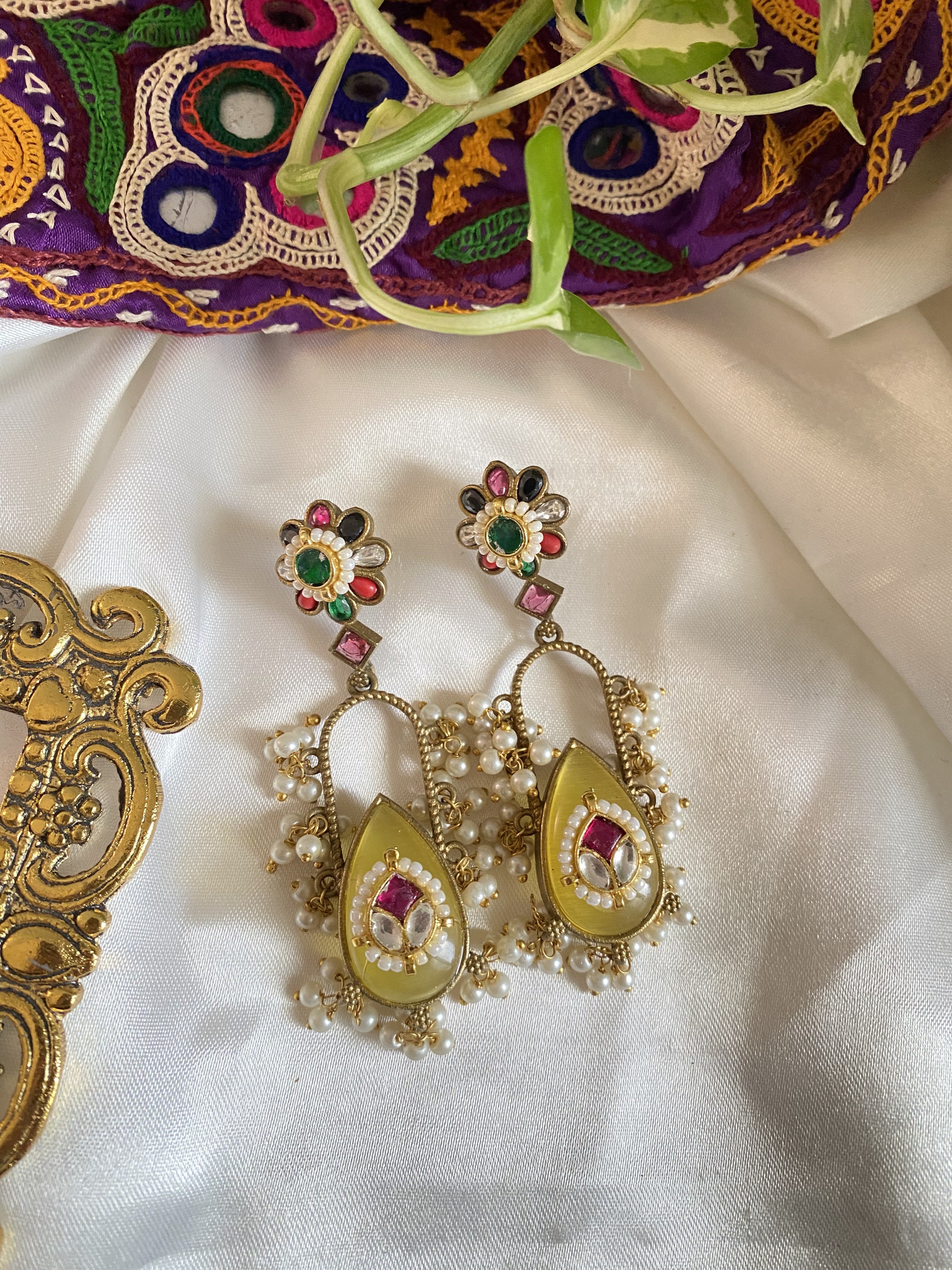 Sonam Danglers - handcrafted traditional earrings by Aabhushan Jewellery (view 2)