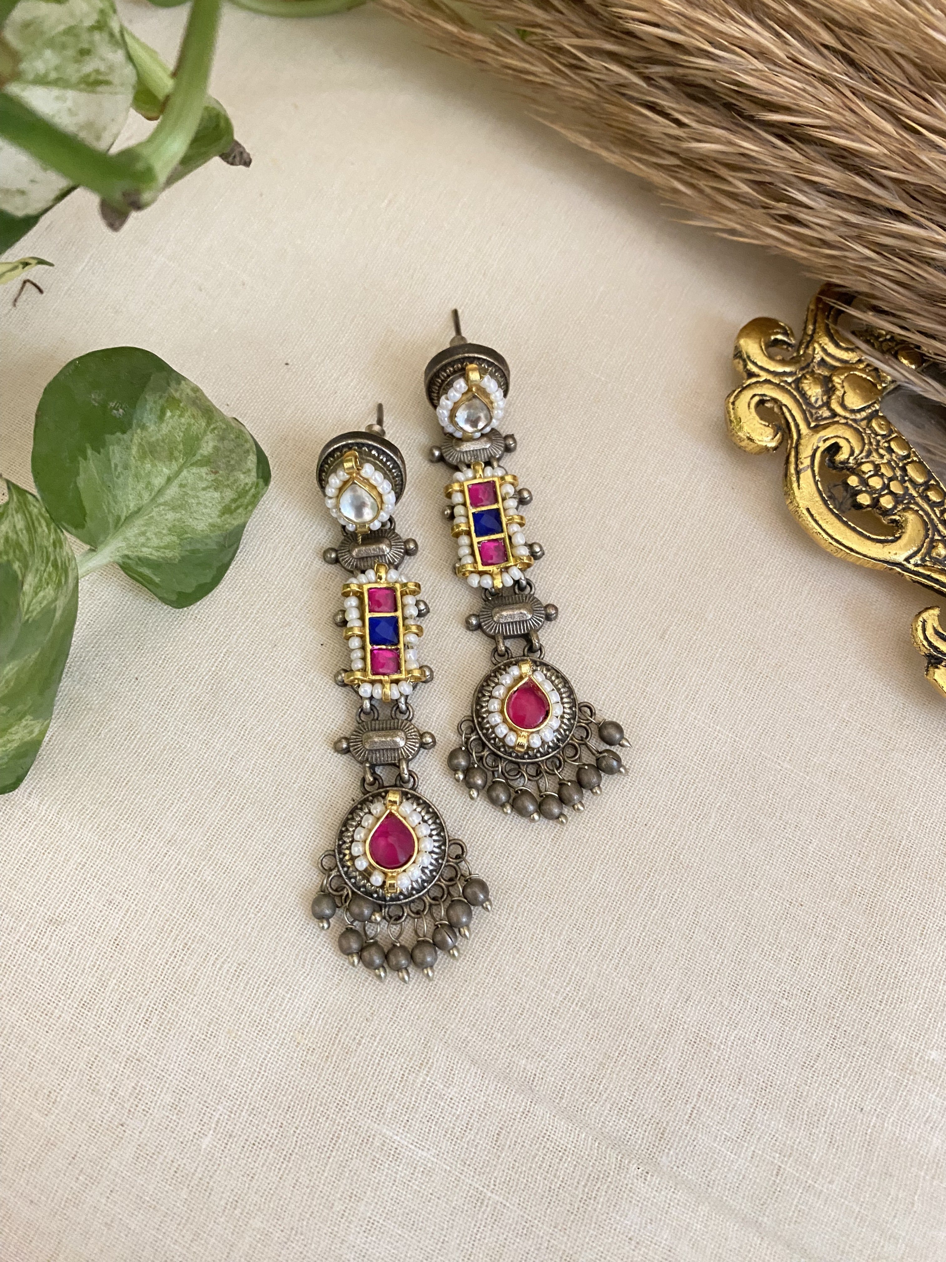 Suhani Earrings - handcrafted traditional earrings by Aabhushan Jewellery