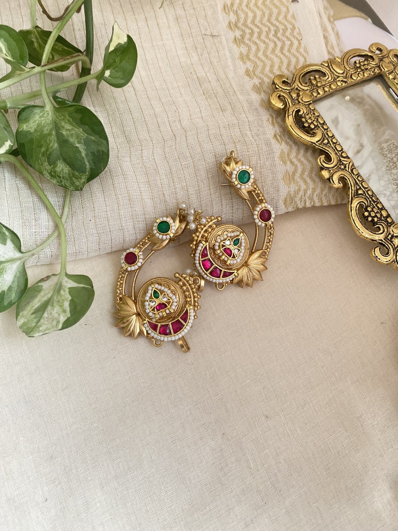 Sukruti Statement Ear Cuff - handcrafted ear cuff by Aabhushan Jewellery