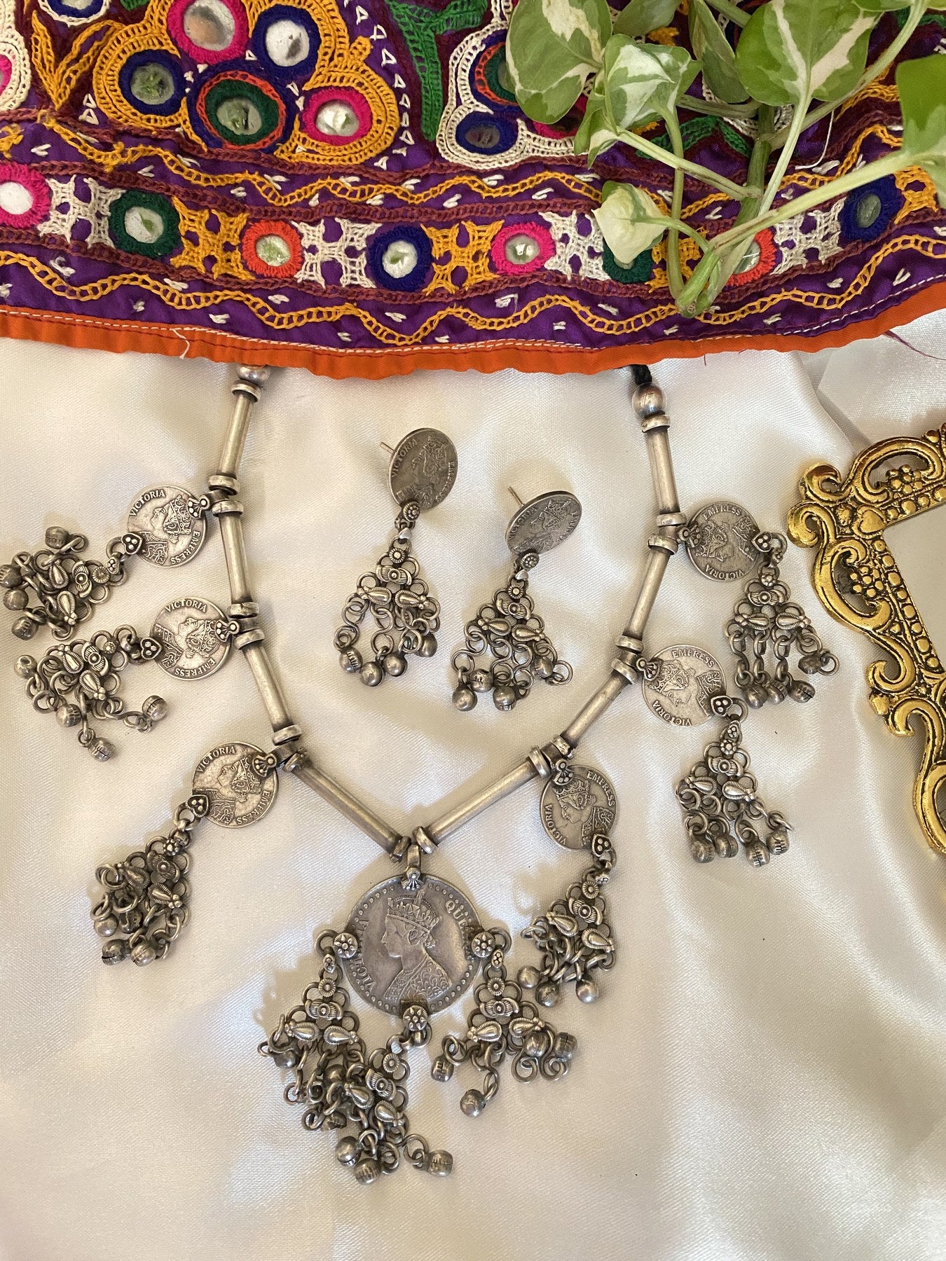Vintage Coin Necklace - handcrafted traditional necklace by Aabhushan Jewellery