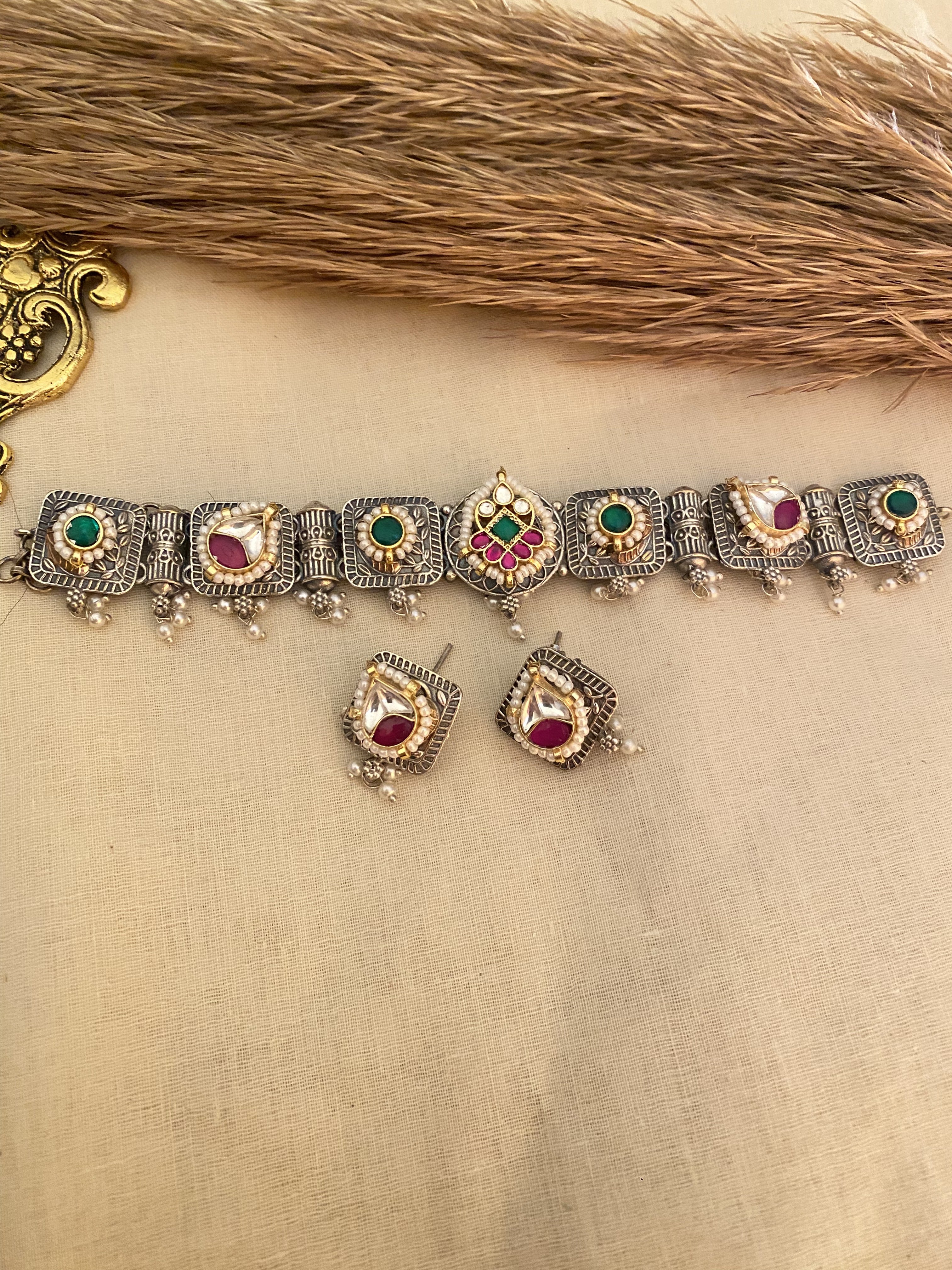 Vrinda Choker - handcrafted traditional jewellery by Aabhushan Jewellery